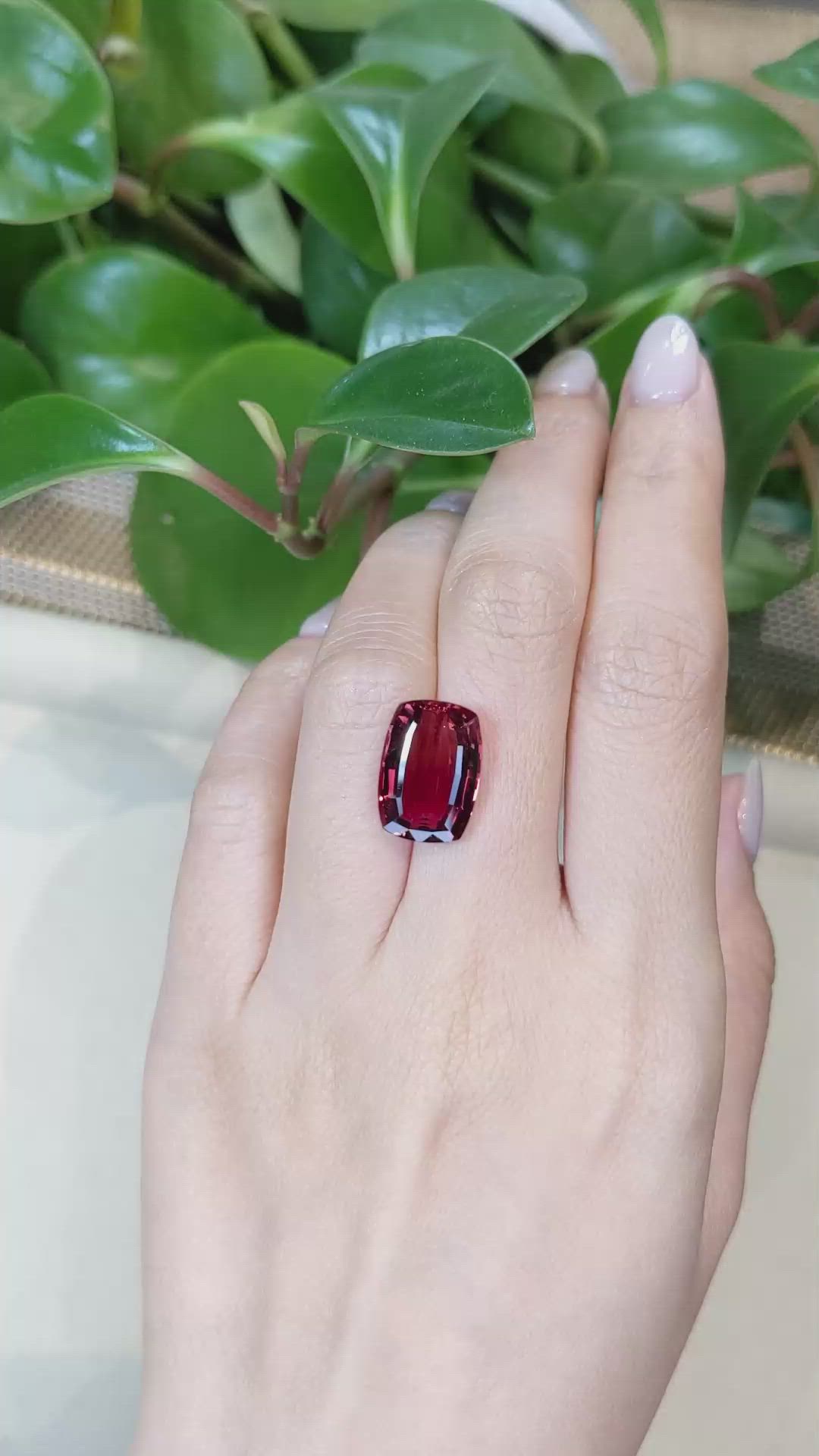 9.41 Ct. Rubellite Tourmaline from Brazil Size Video