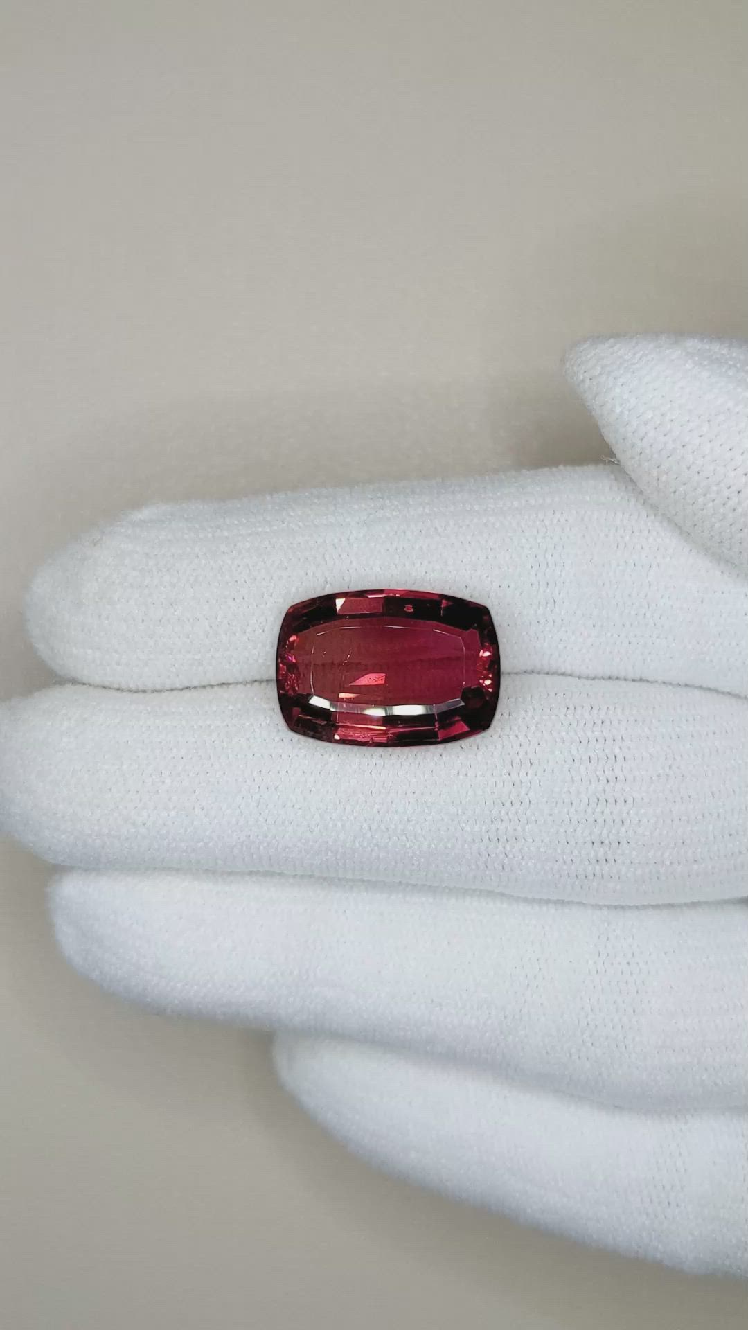9.41 Ct. Rubellite Tourmaline from Brazil Size Video