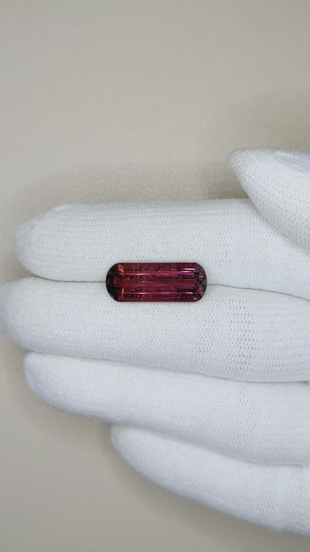 5.60 Ct. Rubellite Tourmaline from Brazil Size Video