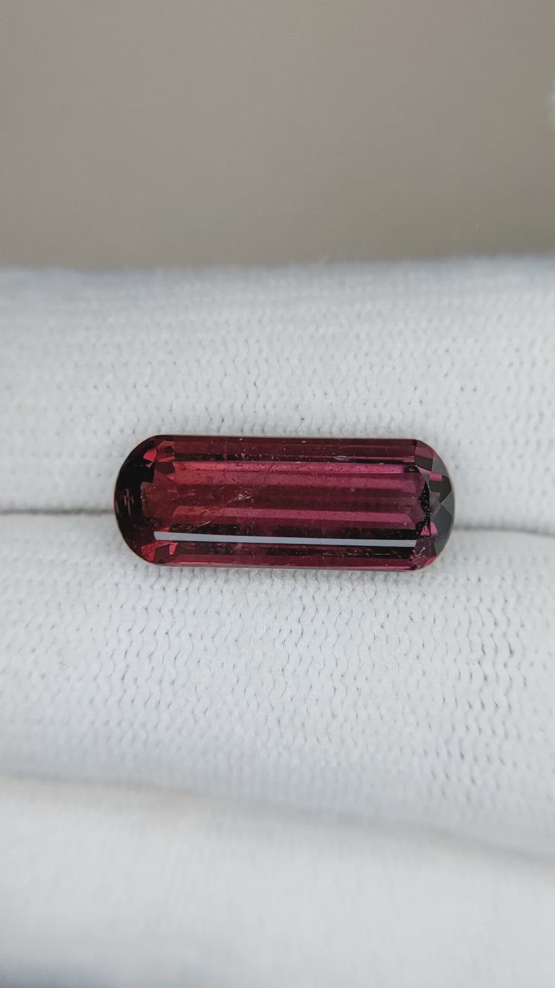 5.60 Ct. Rubellite Tourmaline from Brazil Size Video