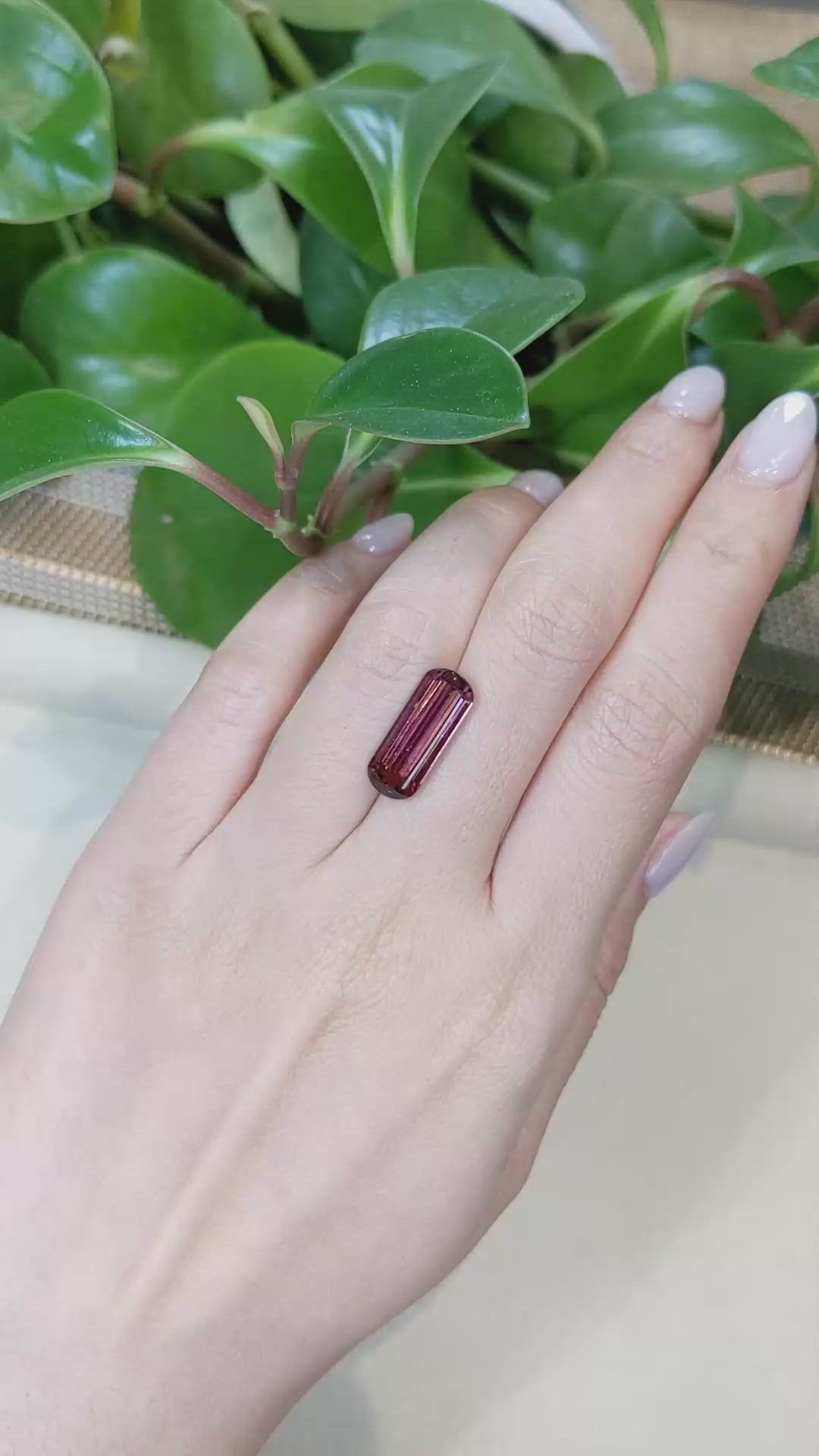 5.60 Ct. Rubellite Tourmaline from Brazil Size Video