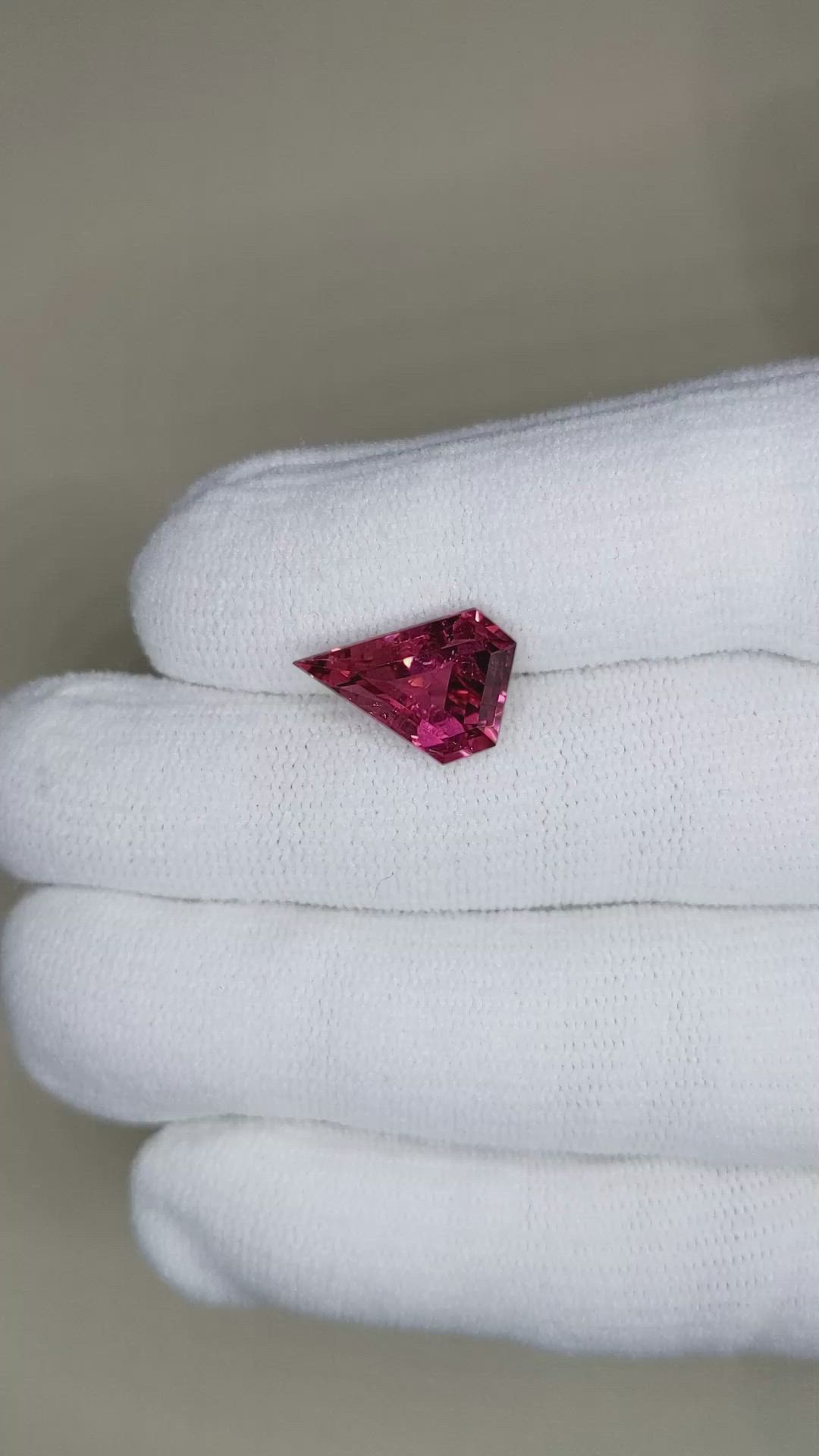 4.62 Ct. Pinkish Red Rubellite Tourmaline from Mozambique Size Video