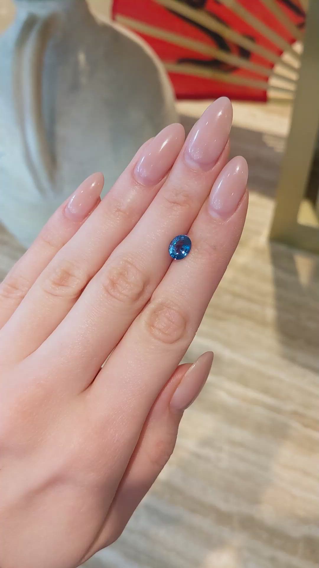 2.00 Ct. Cobalt Spinel from Ceylon (Sri Lanka) Size Video