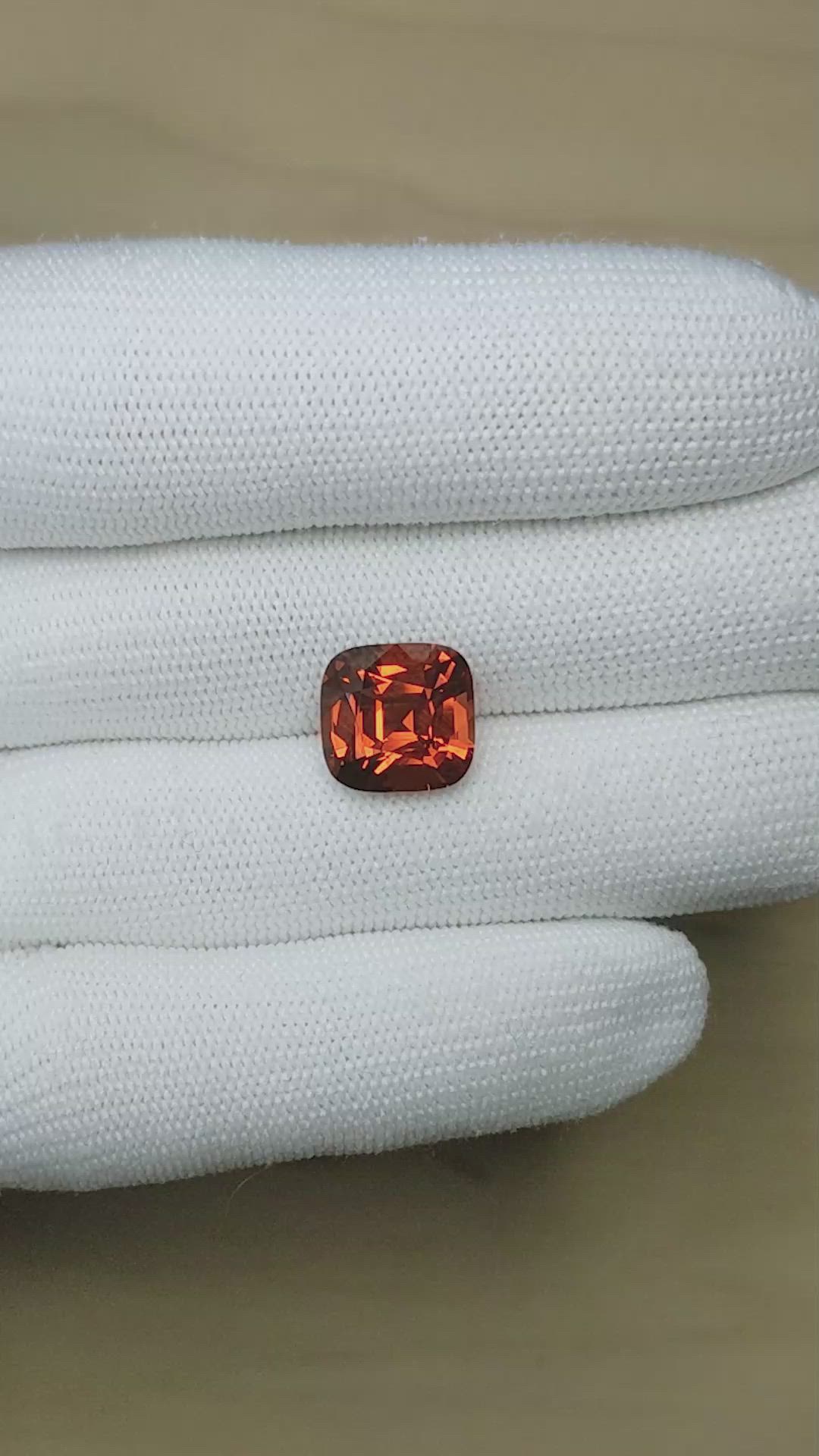 8.65 Ct. Malaya Garnet from Madagascar Size Video