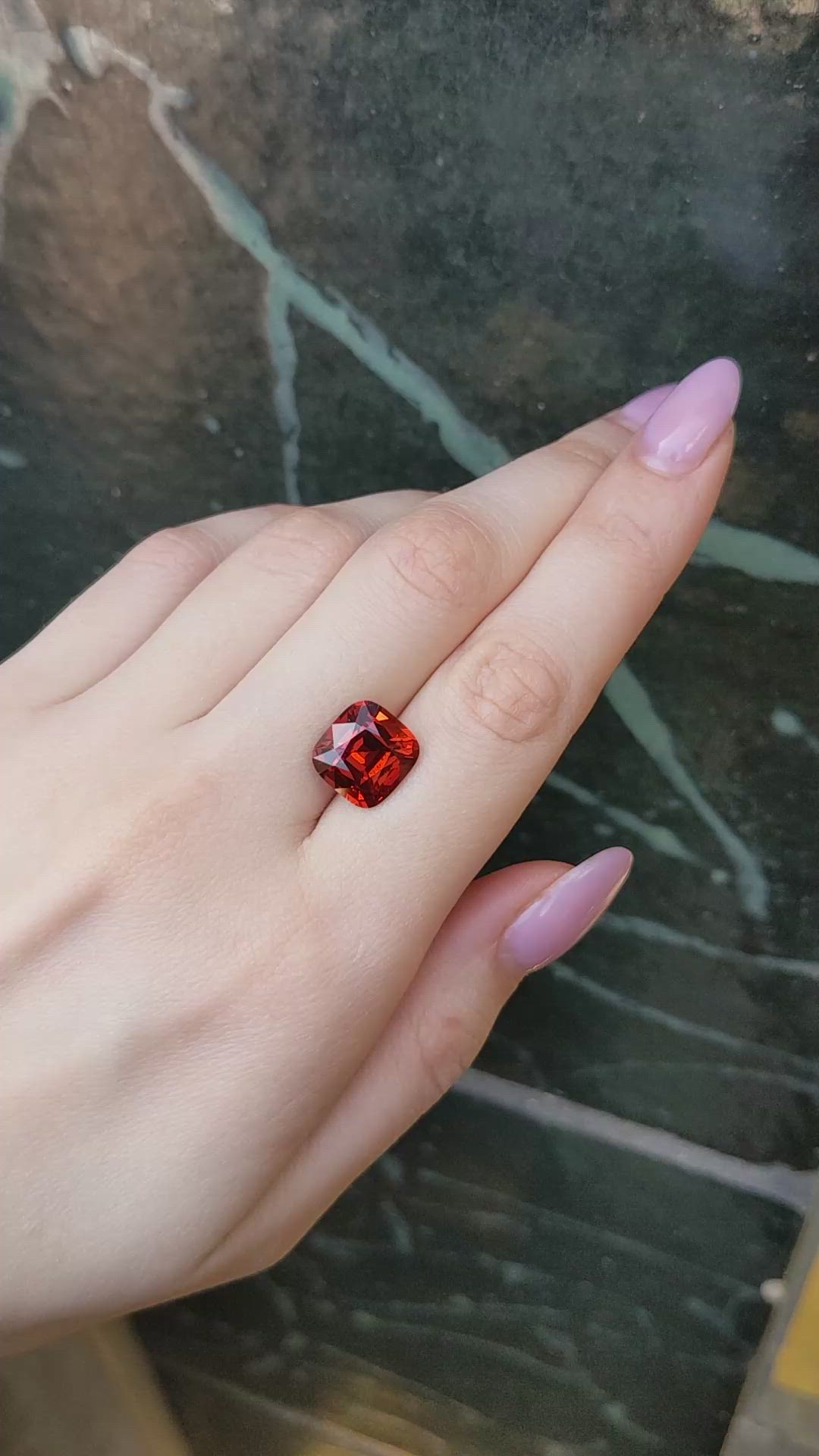 8.65 Ct. Malaya Garnet from Madagascar Size Video