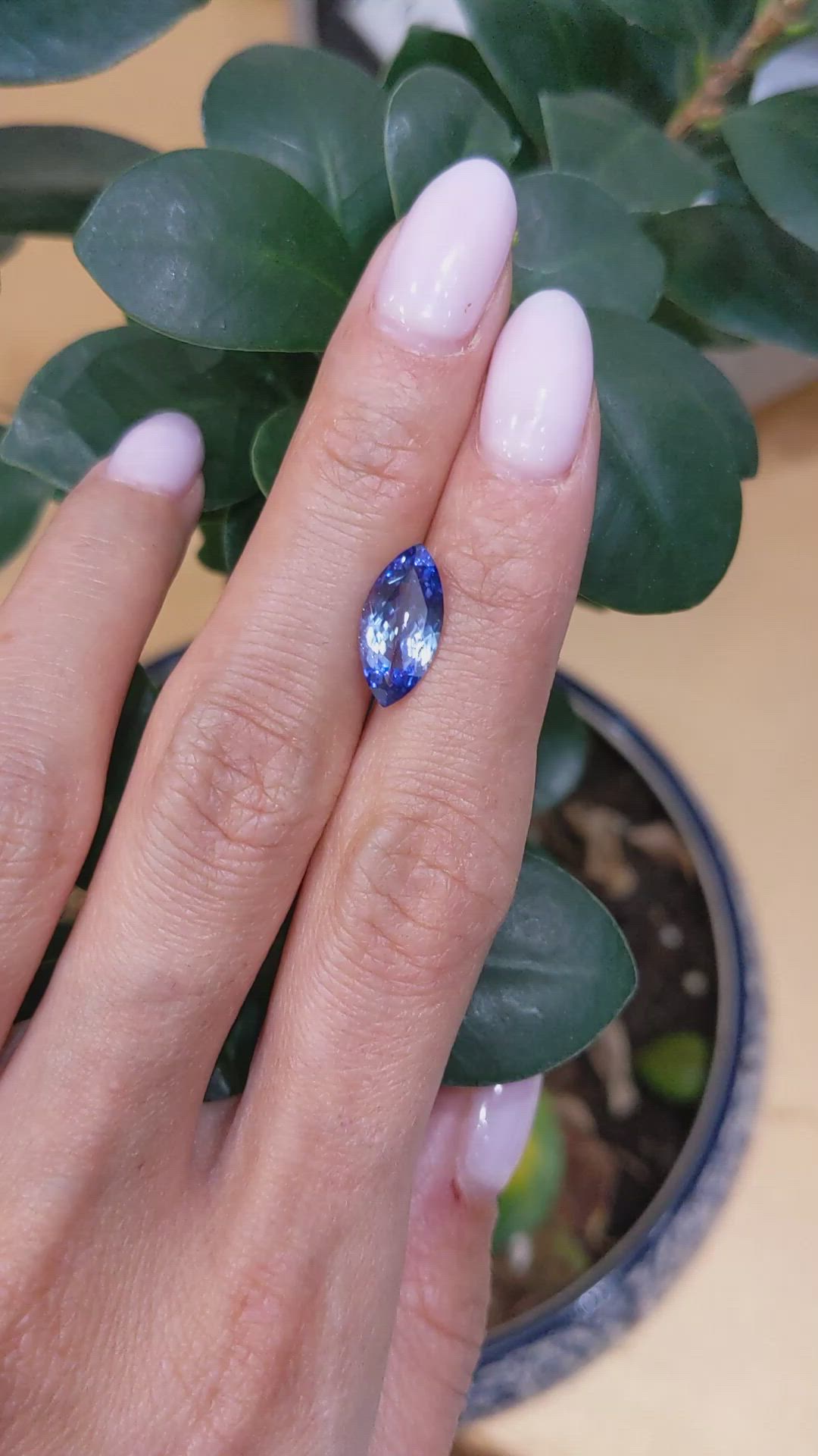 2.52 Ct. Tanzanite from Tanzania Size Video