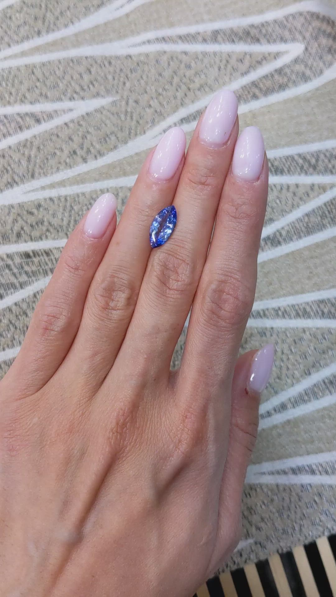 2.52 Ct. Tanzanite from Tanzania Size Video