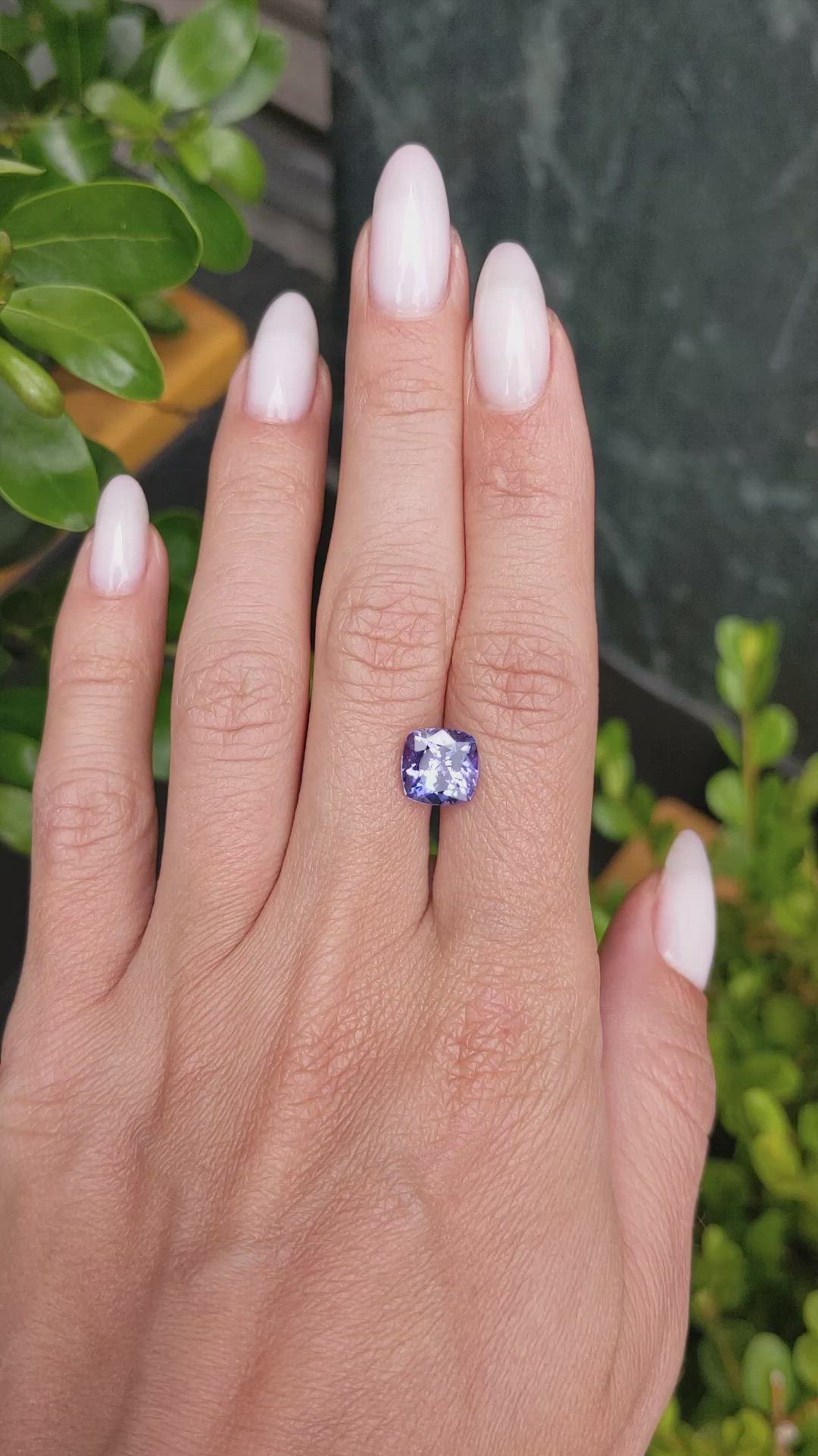 2.92 Ct. Violetish Blue Tanzanite from Tanzania Size Video