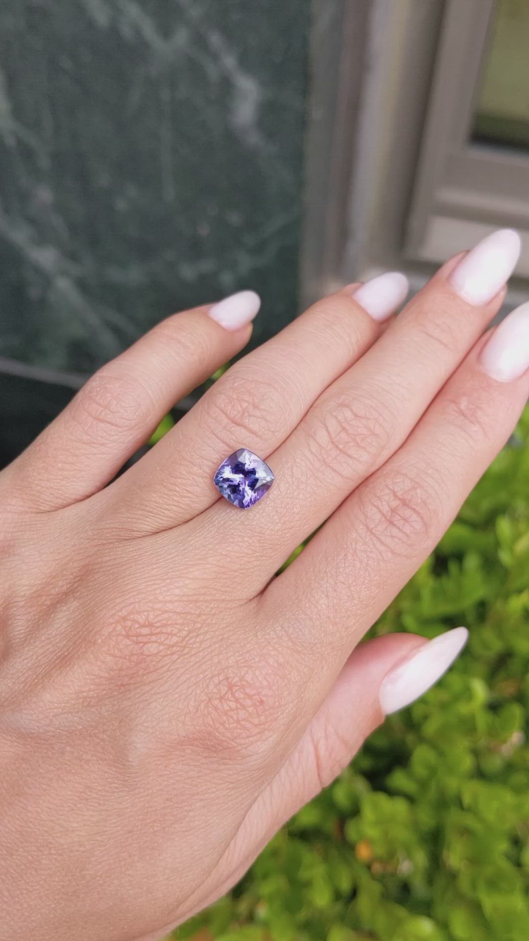 2.92 Ct. Violetish Blue Tanzanite from Tanzania Size Video