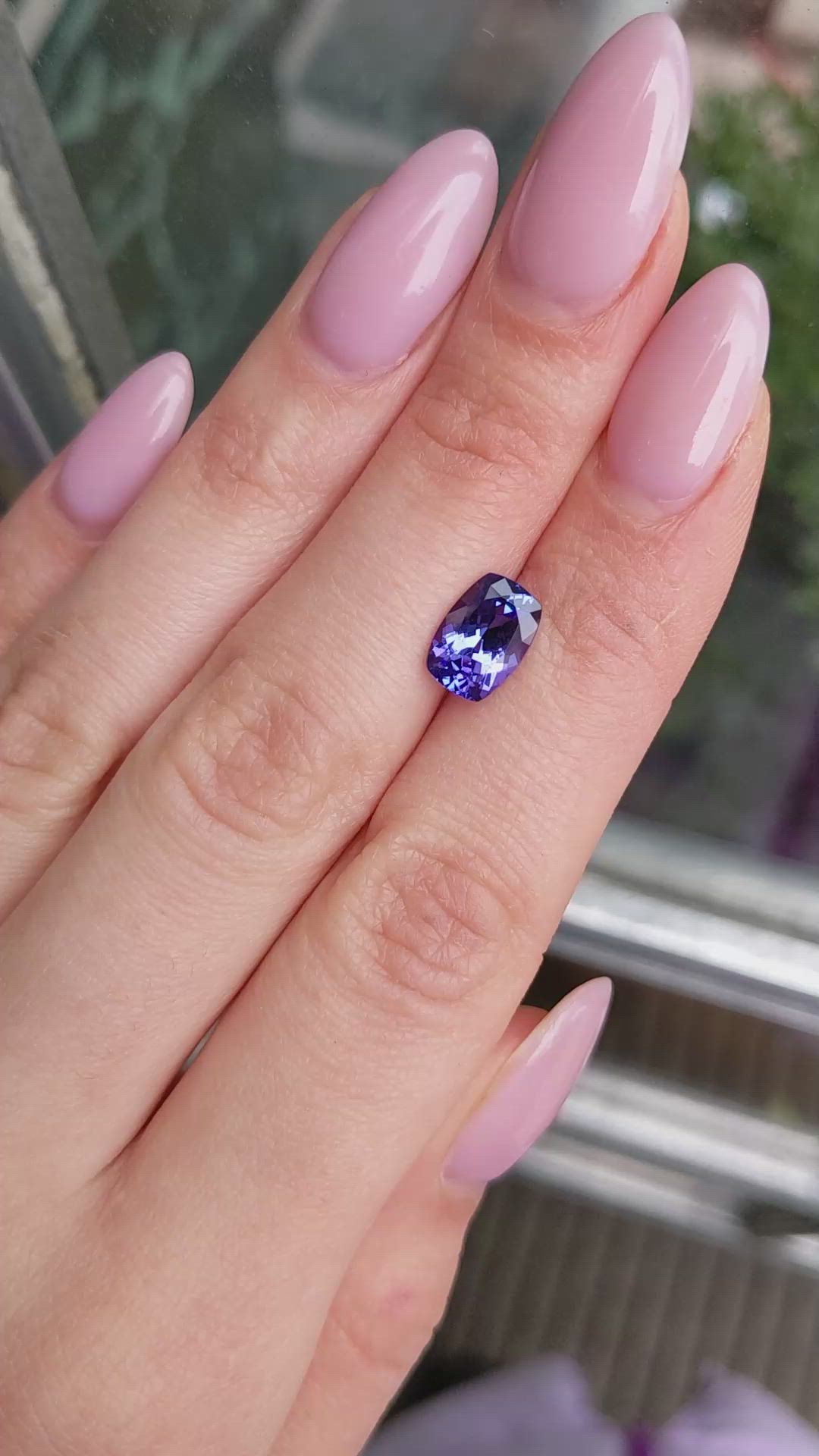 2.61 Ct. Tanzanite from Tanzania Size Video