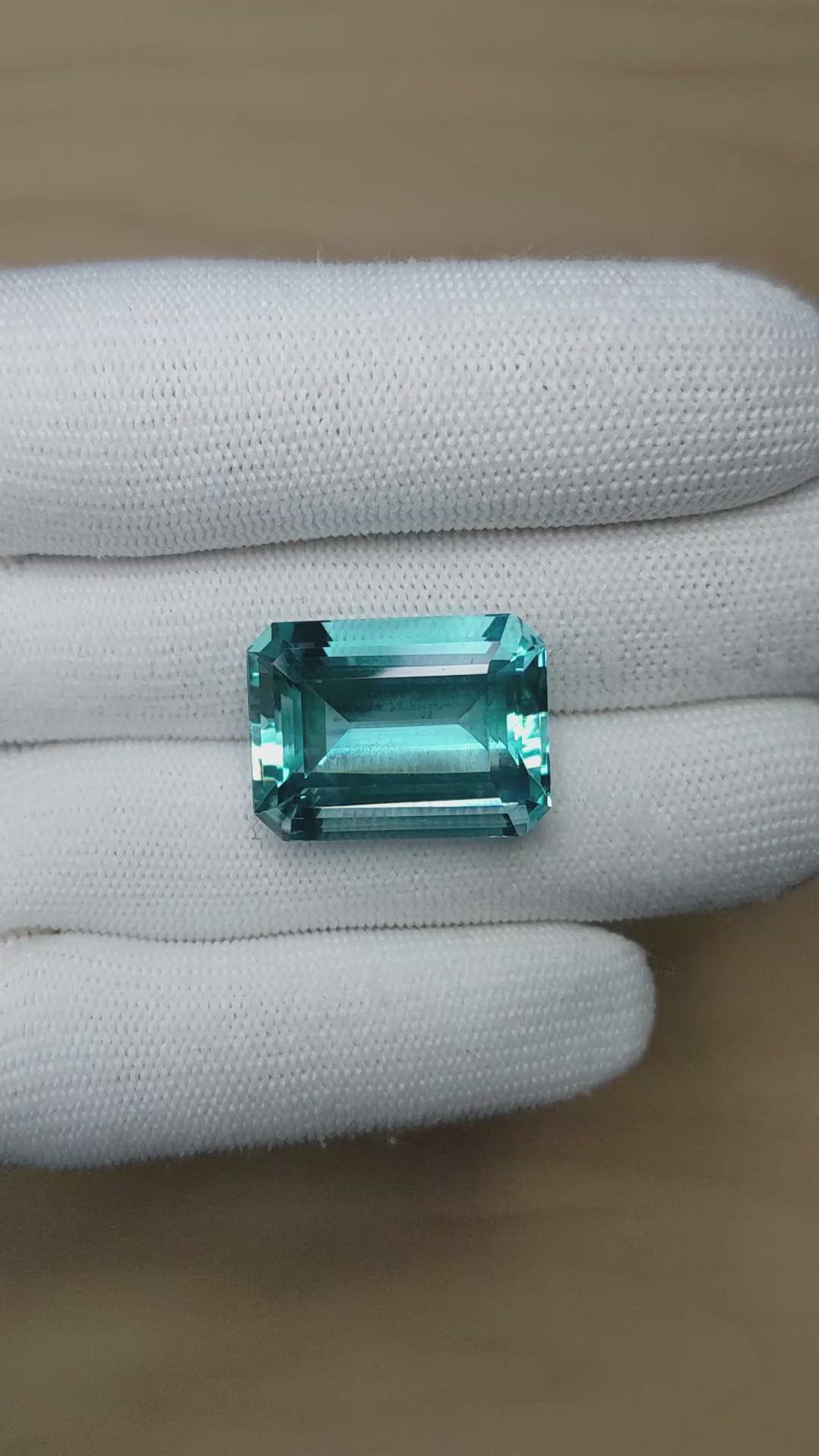 32.69 Ct. Aquamarine from Brazil Size Video