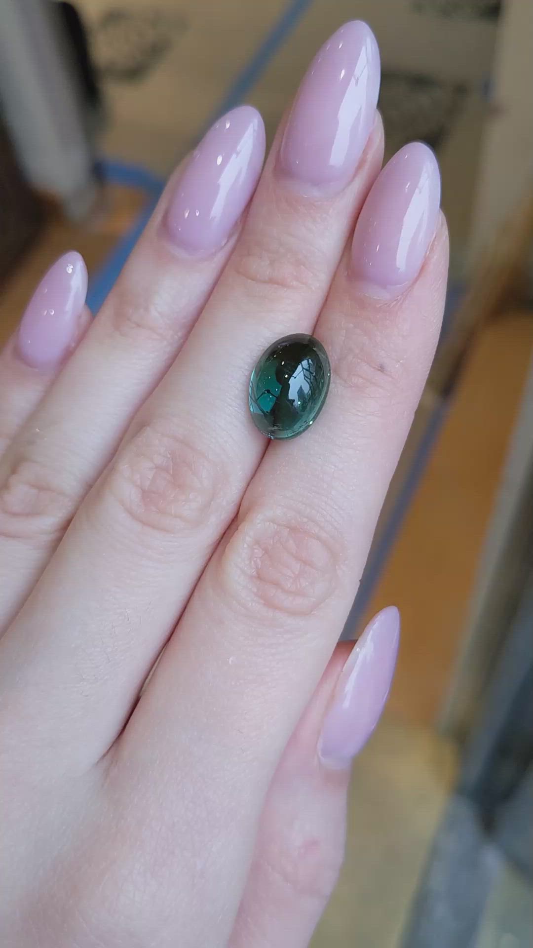 6.83 Ct. Cabochon Tourmaline from Madagascar Size Video