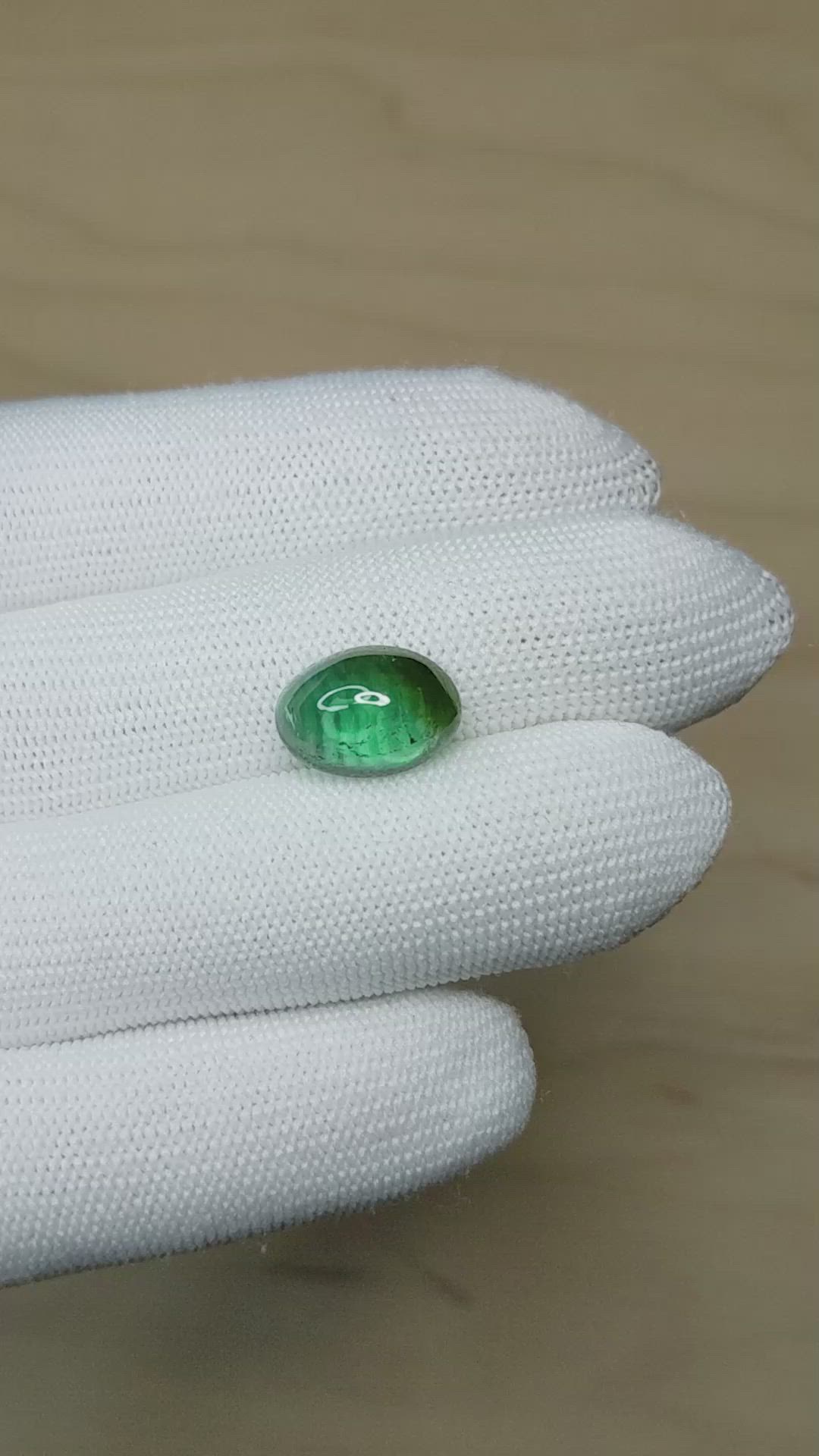 6.83 Ct. Cabochon Tourmaline from Madagascar Size Video