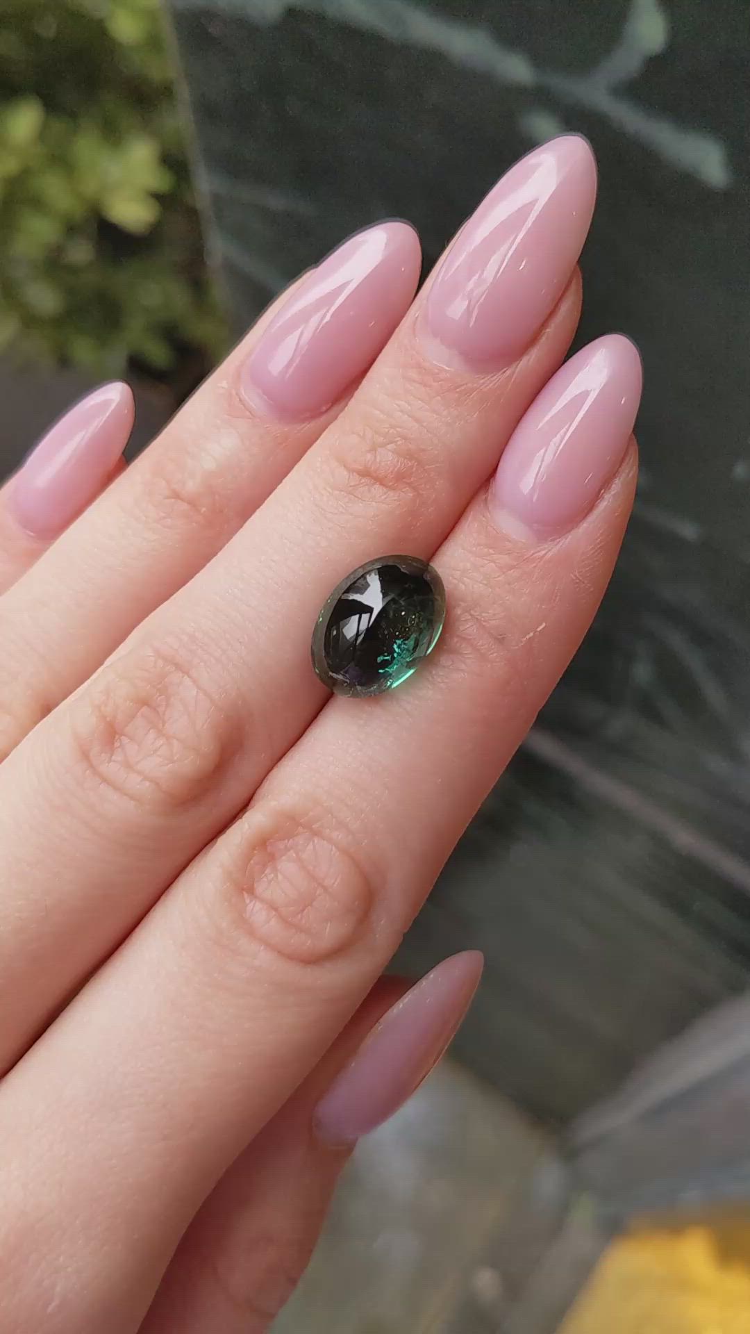 6.83 Ct. Cabochon Tourmaline from Madagascar Size Video