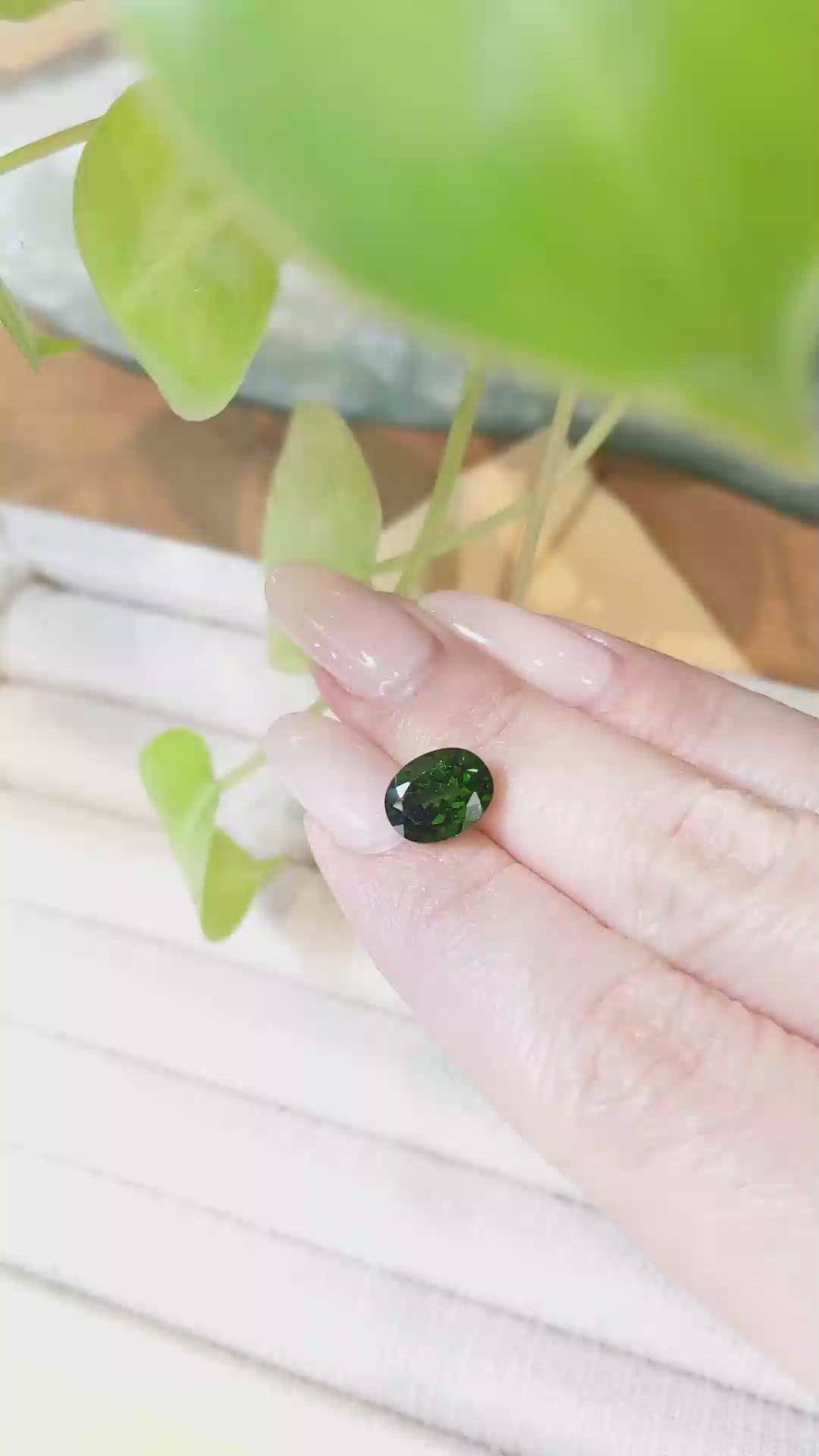 3.02 Ct. Chrome Tourmaline from Africa Size Video