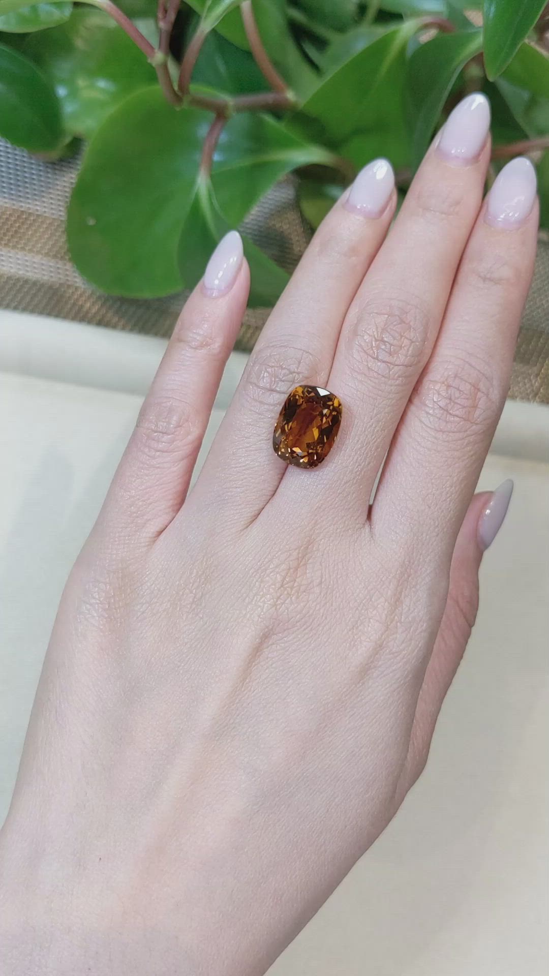 8.72 Ct. Madeira Citrine from Bolivia Size Video