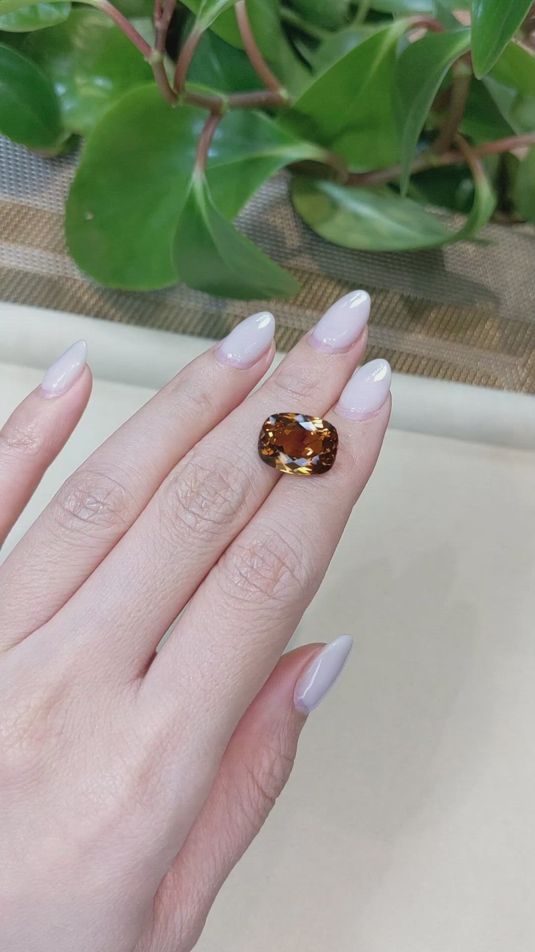 8.72 Ct. Madeira Citrine from Bolivia Size Video