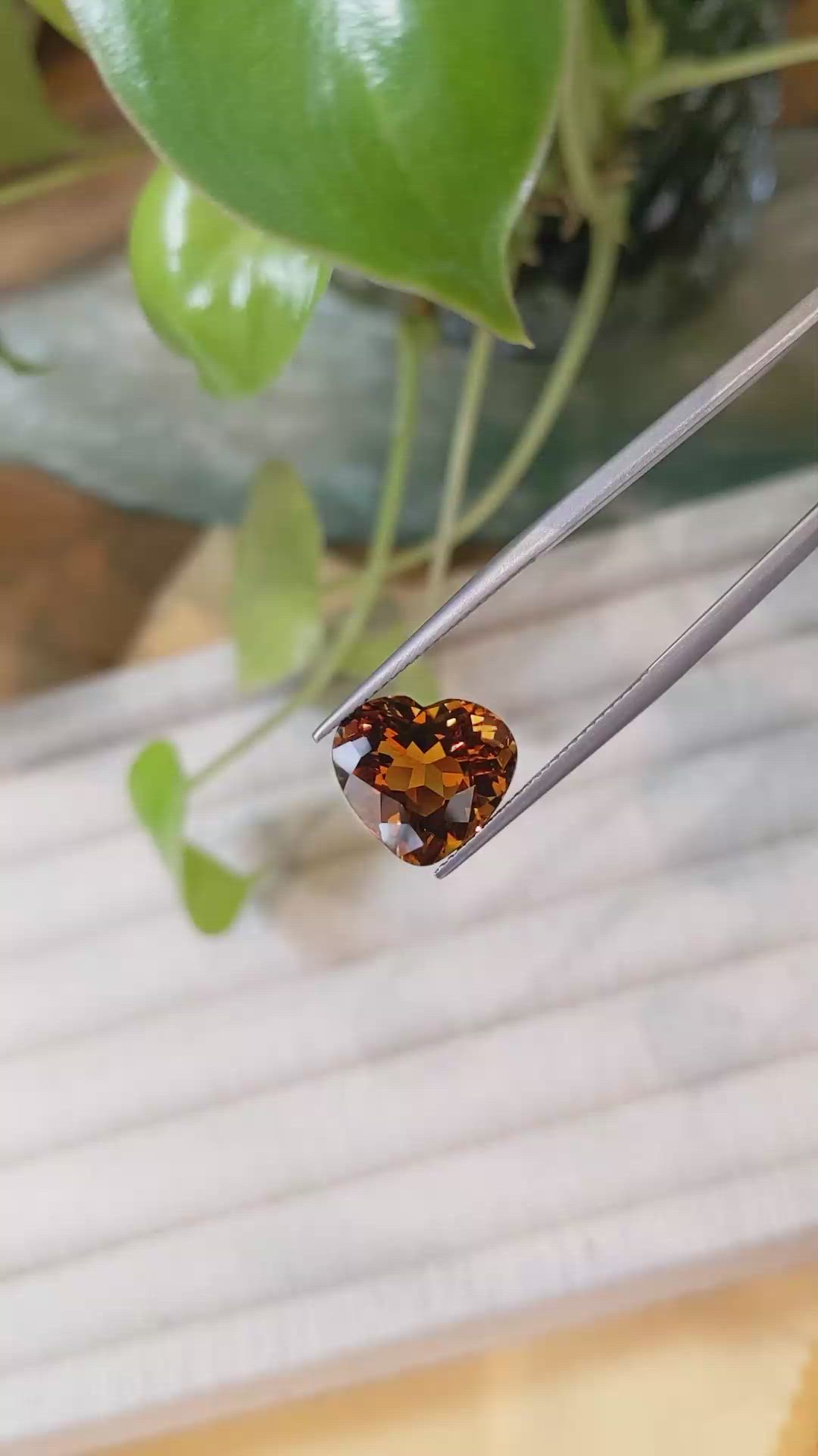 6.24 Ct. Madeira Citrine from Bolivia Size Video