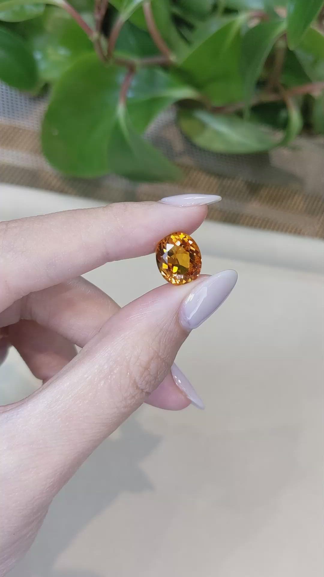 5.05 Ct. Madeira Citrine from Bolivia Size Video