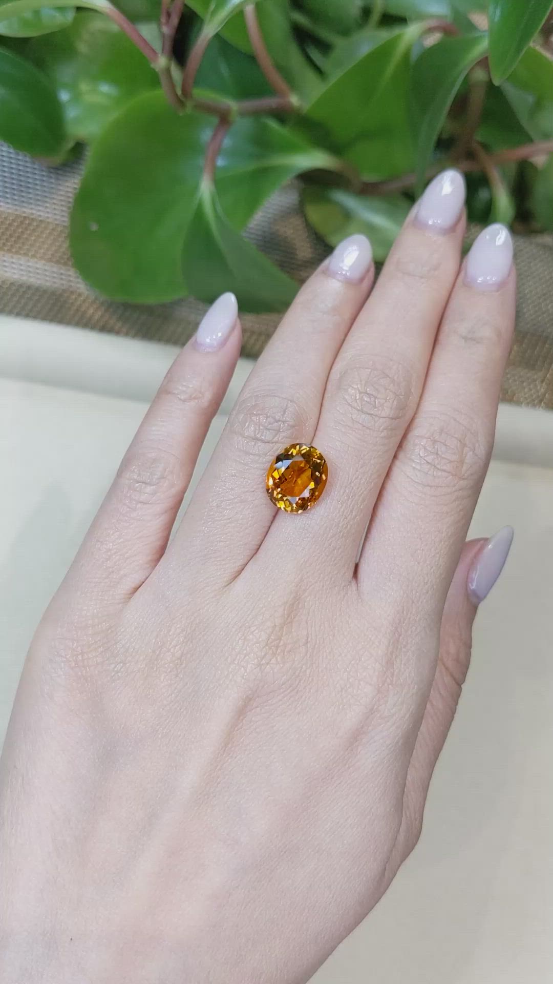 5.05 Ct. Madeira Citrine from Bolivia Size Video