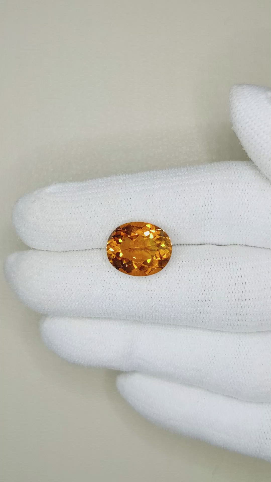 5.05 Ct. Madeira Citrine from Bolivia Size Video