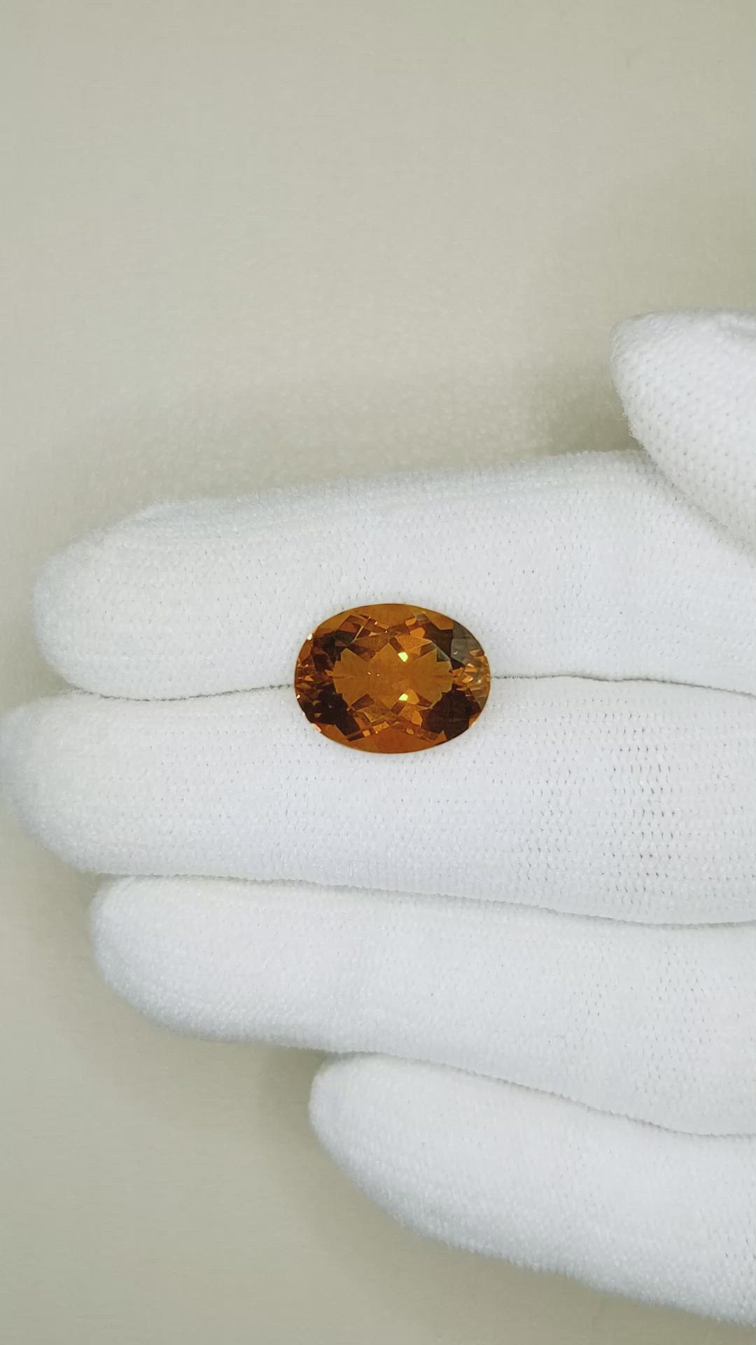 5.17 Ct. Madeira Citrine from Bolivia Size Video