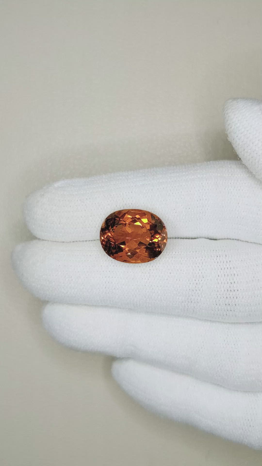 7.27 Ct. Madeira Citrine from Bolivia Size Video