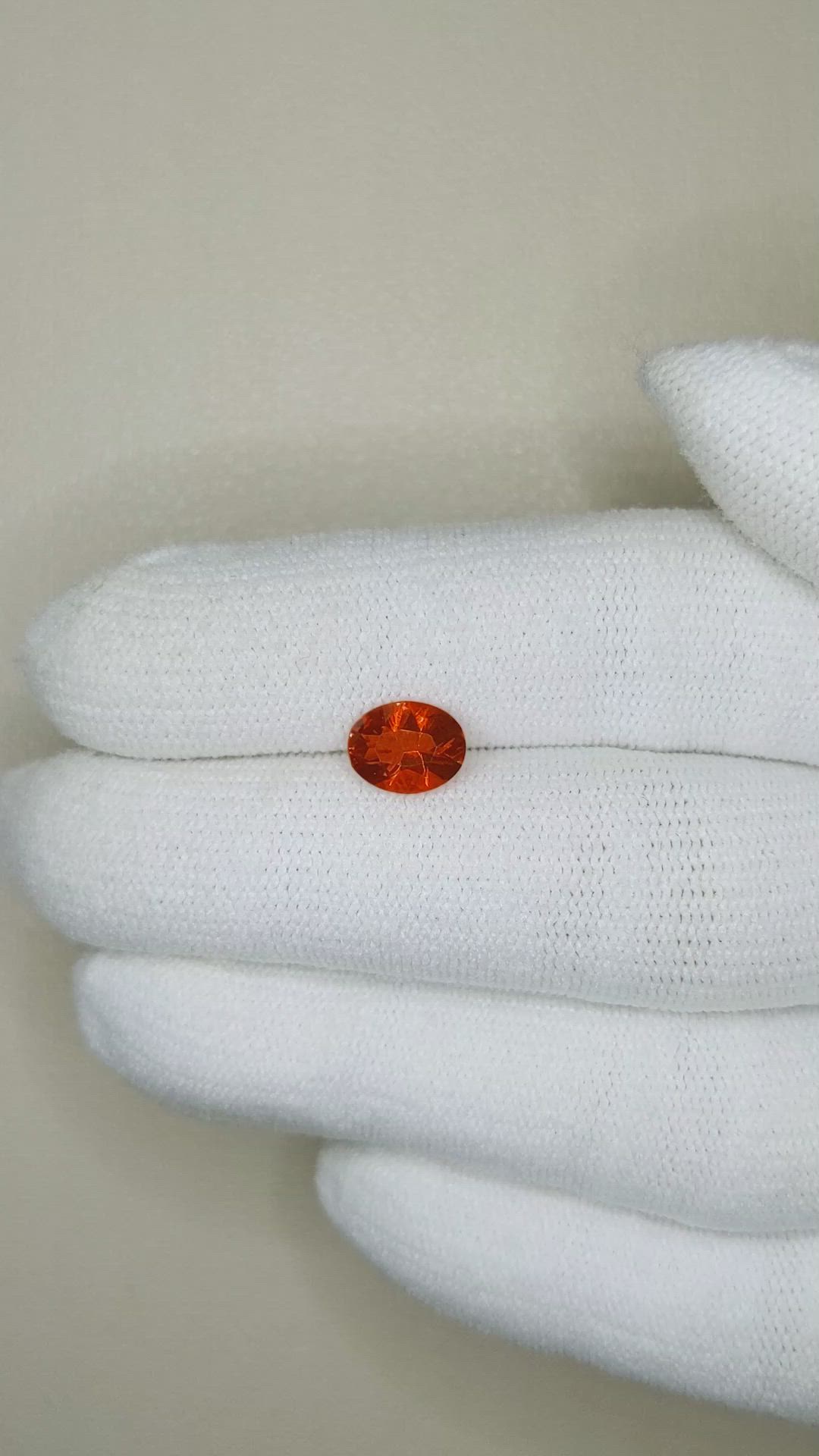 0.78 Ct. Fire Opal from Mexico Size Video
