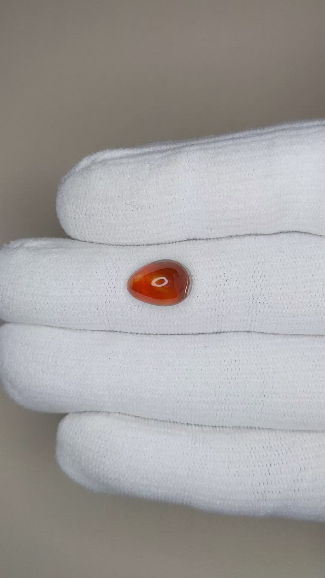 2.45 Ct. Cabochon Fire Opal from Mexico Size Video