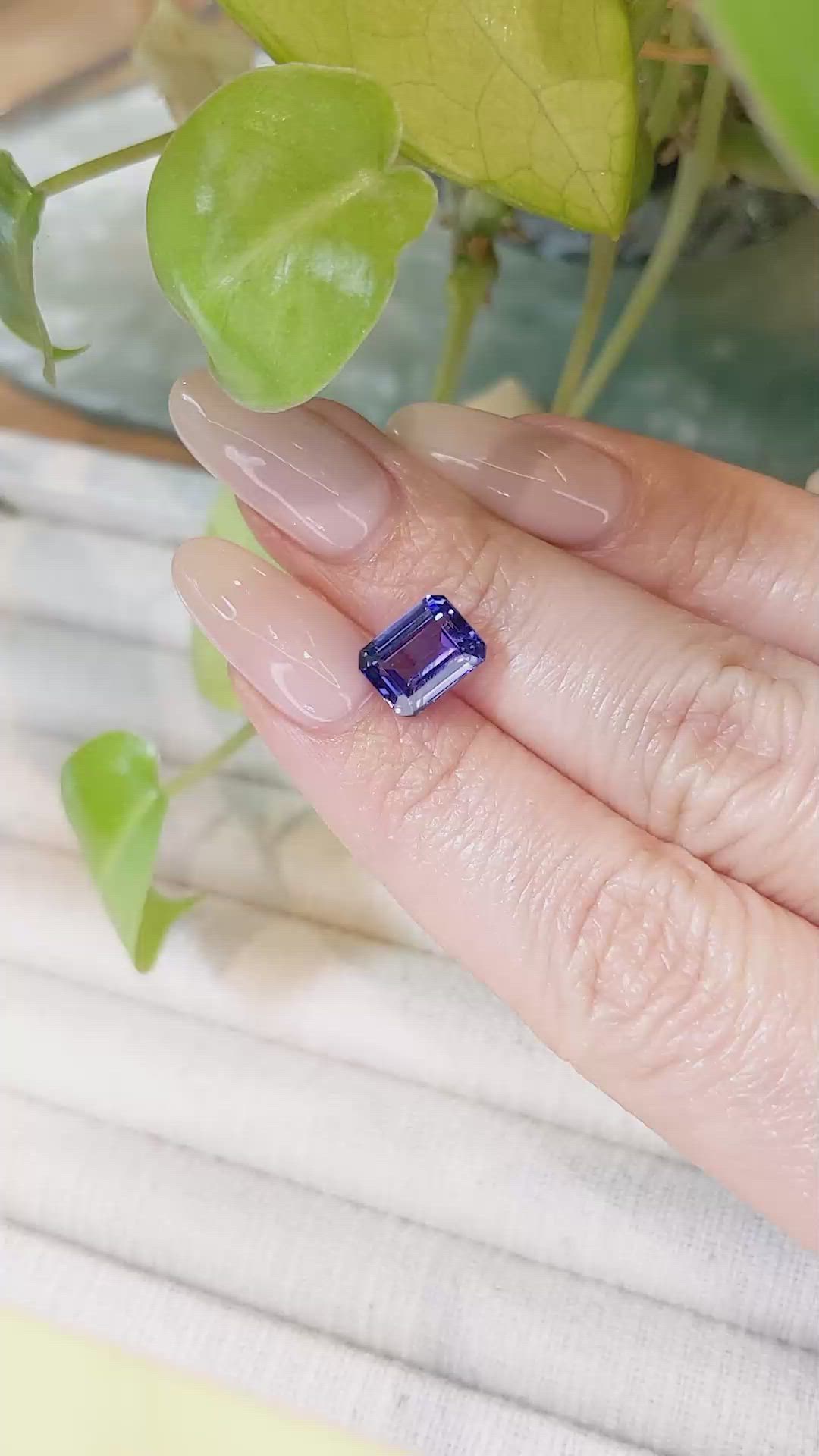 2.95 Ct. Violetish Blue Tanzanite from Tanzania Size Video