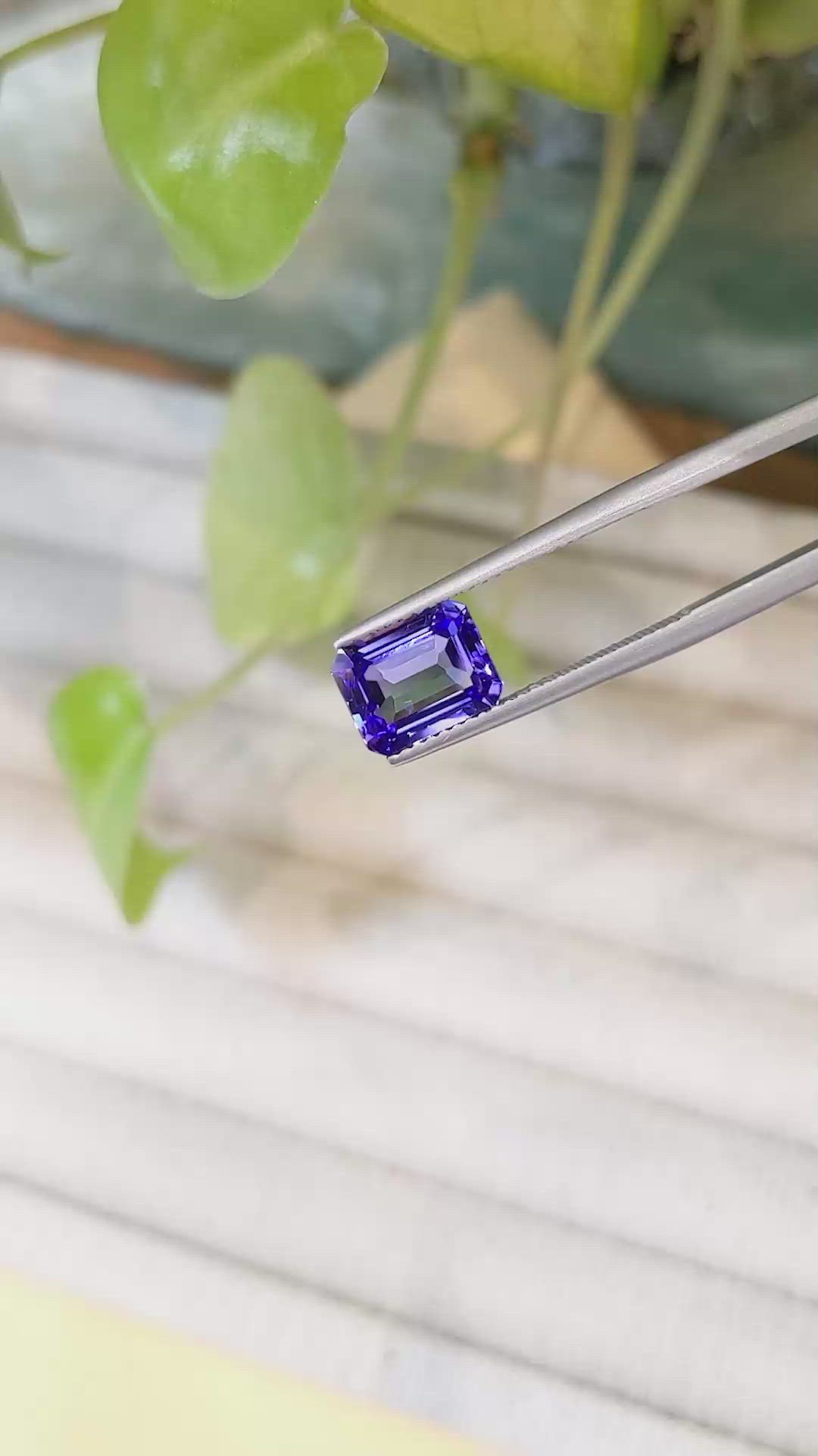 2.66 Ct. Violetish Blue Tanzanite from Tanzania Size Video