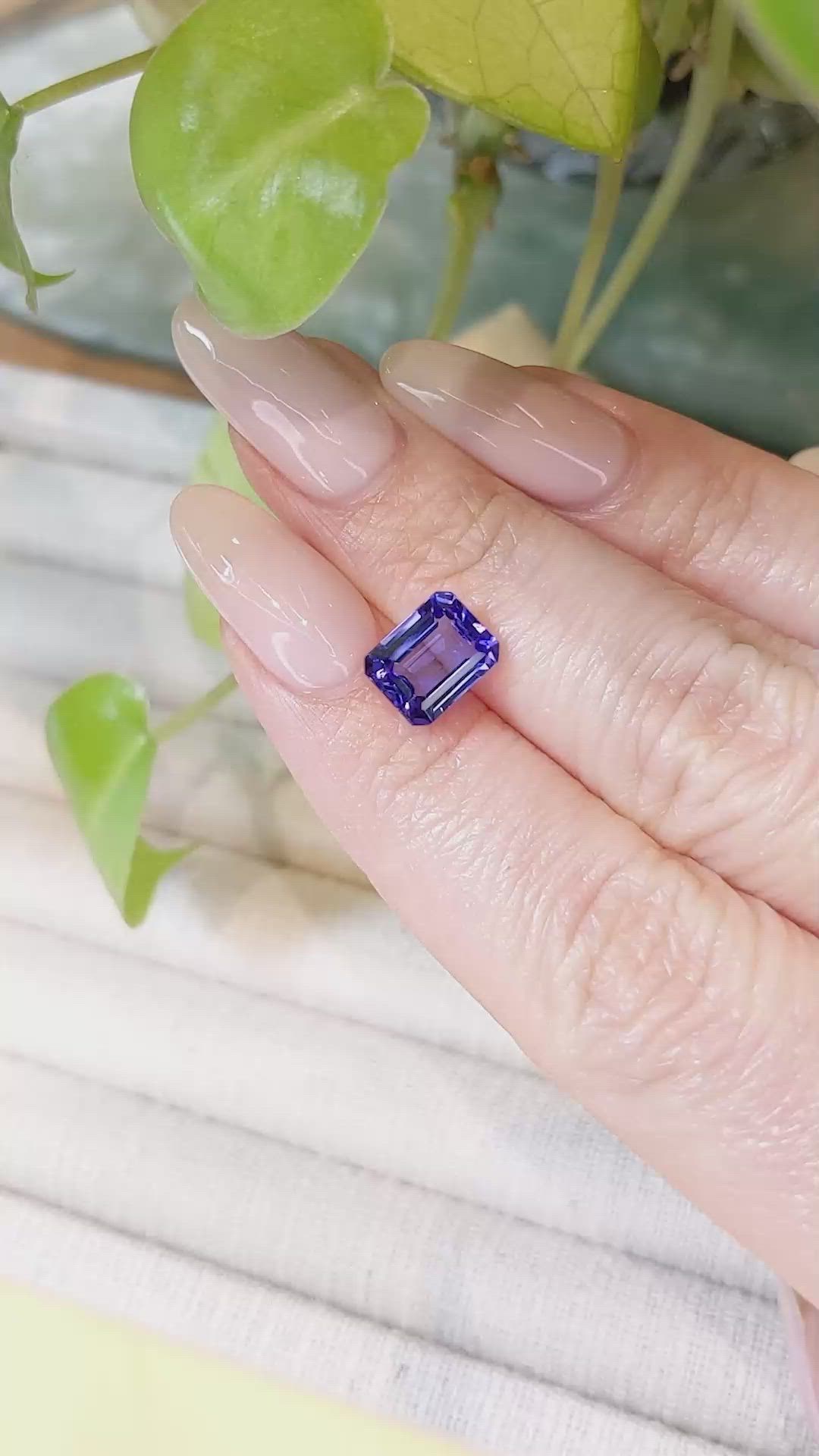 2.66 Ct. Violetish Blue Tanzanite from Tanzania Size Video