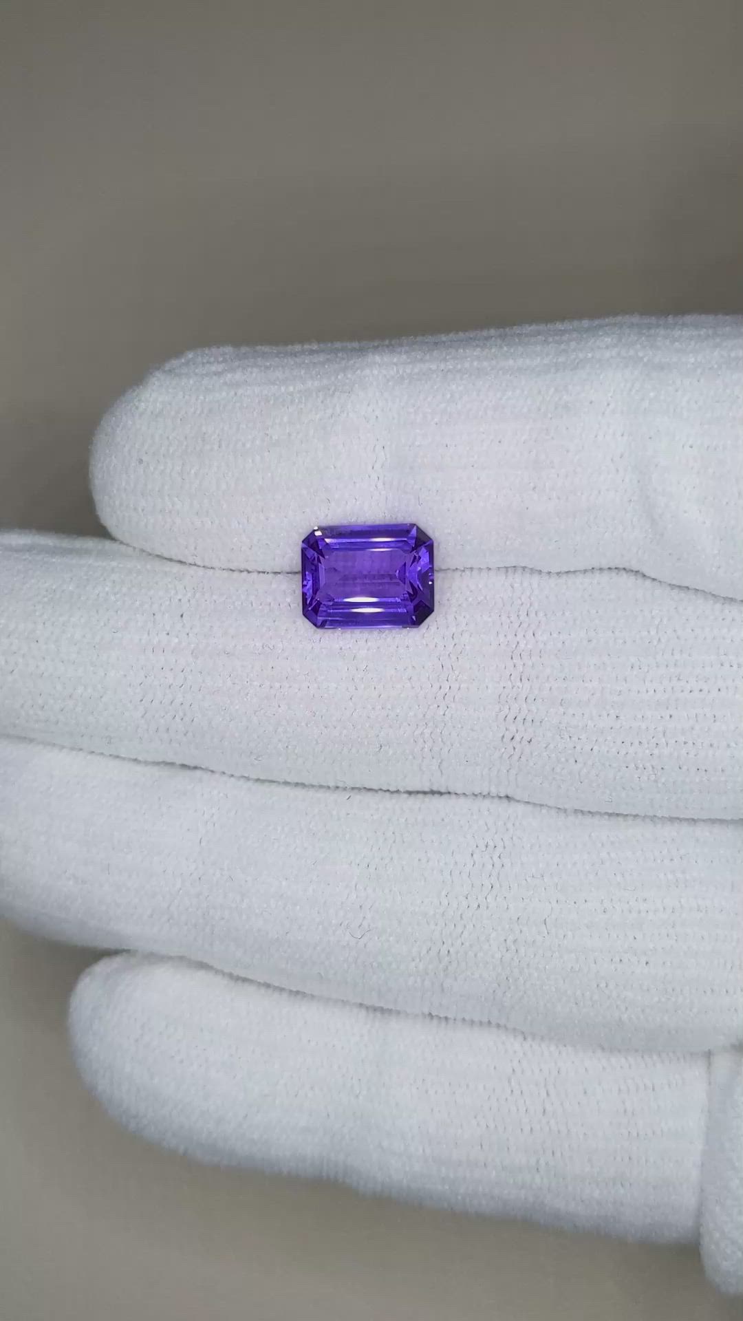 3.15 Ct. Violet Tanzanite from Tanzania Size Video