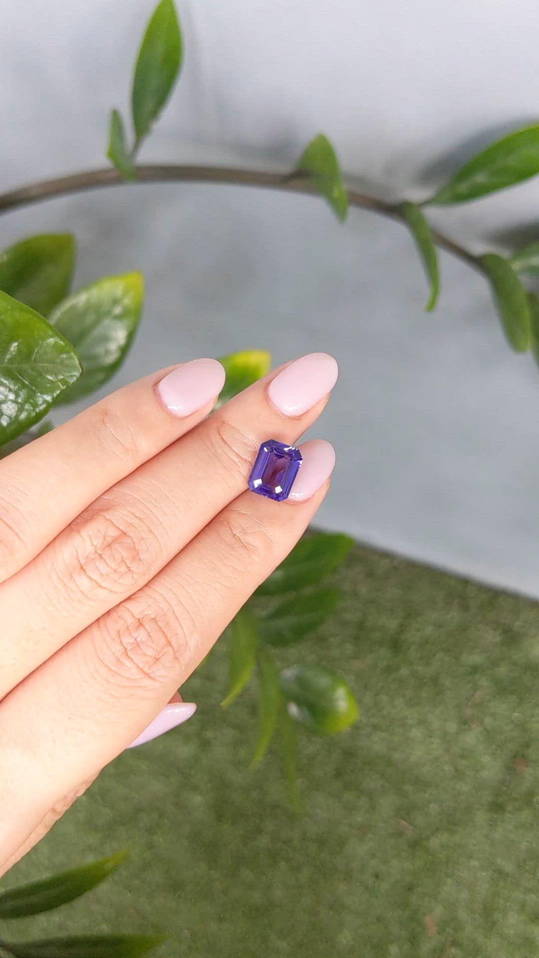 3.15 Ct. Violet Tanzanite from Tanzania Size Video