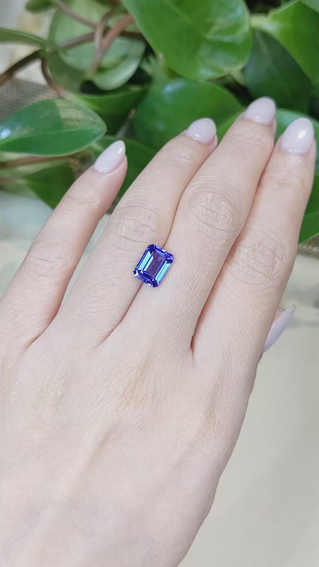 2.56 Ct. Tanzanite from Tanzania Size Video