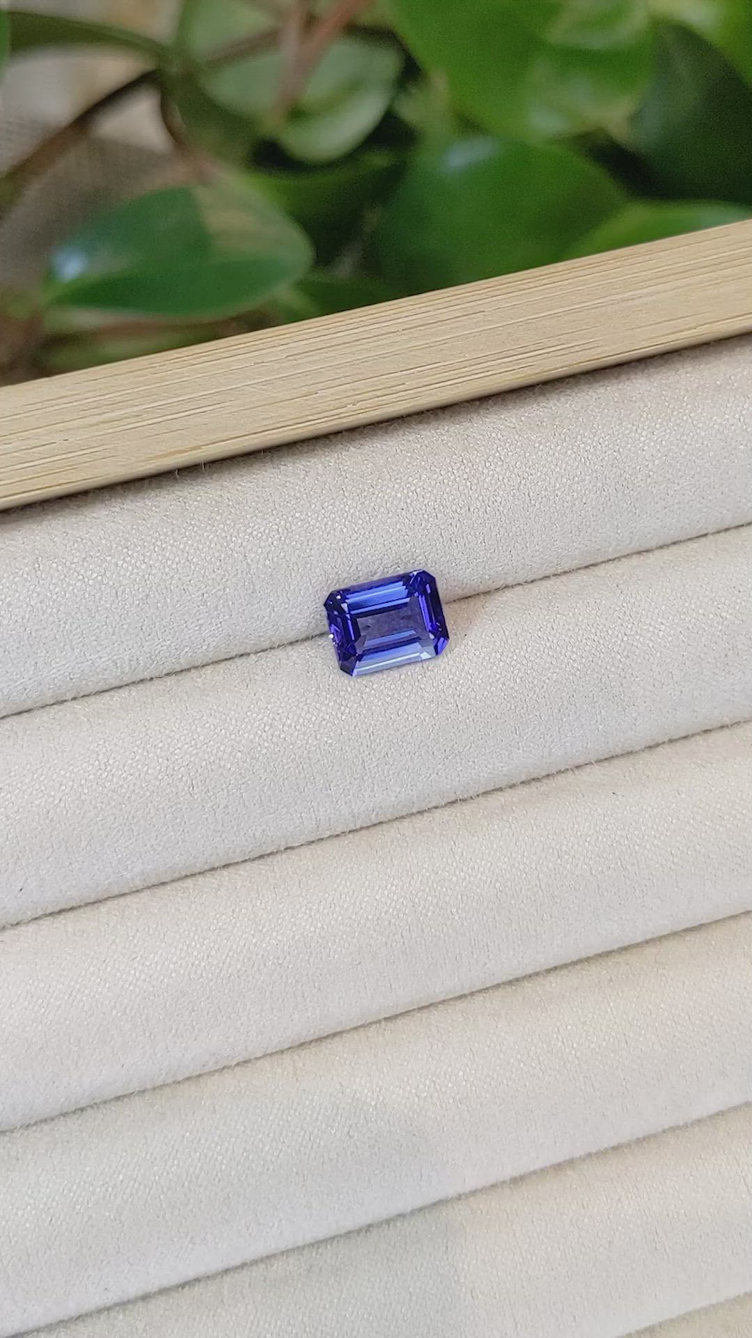 2.56 Ct. Tanzanite from Tanzania Size Video