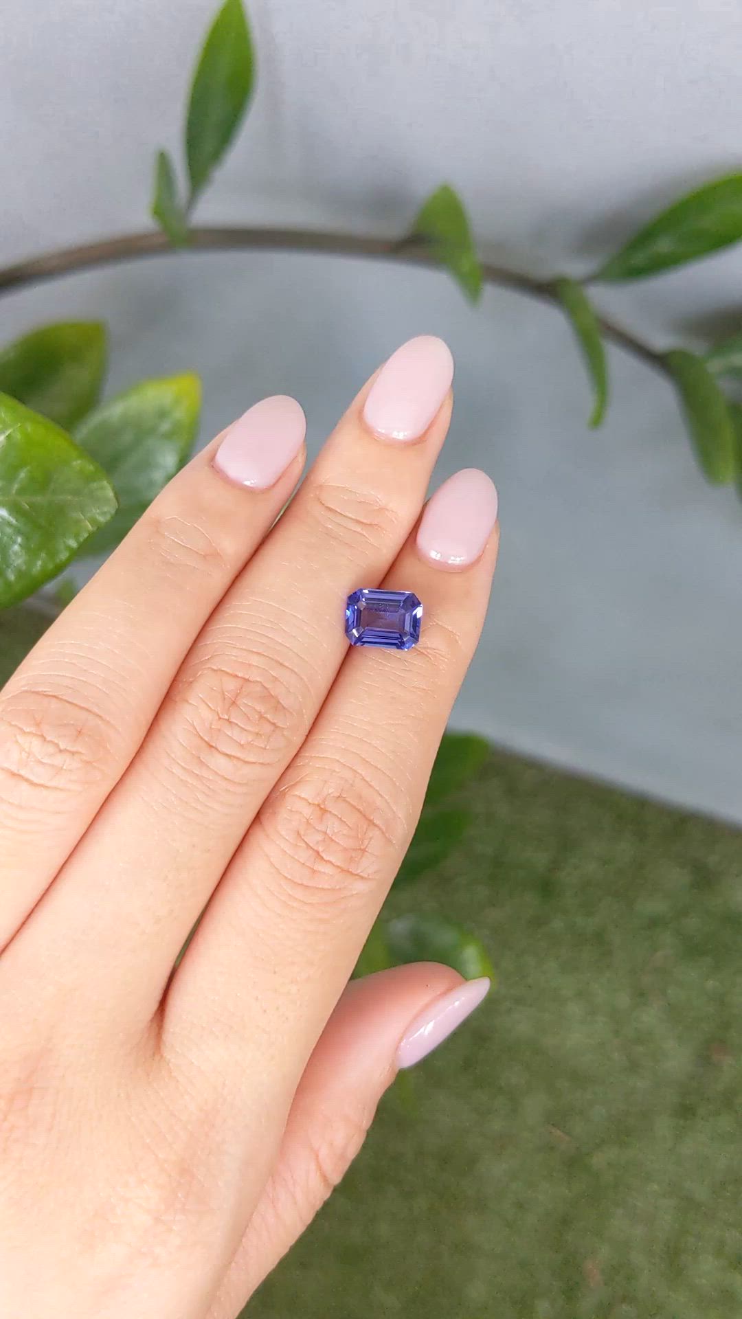 2.07 Ct. Violet Tanzanite from Tanzania Size Video