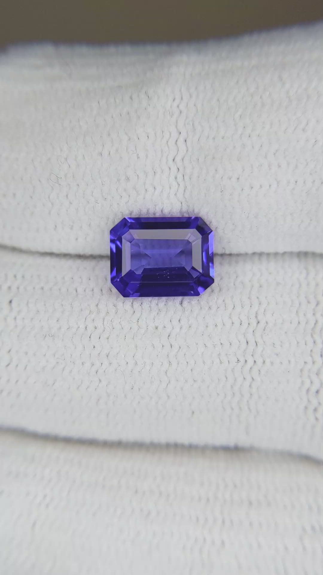 2.07 Ct. Violet Tanzanite from Tanzania Size Video