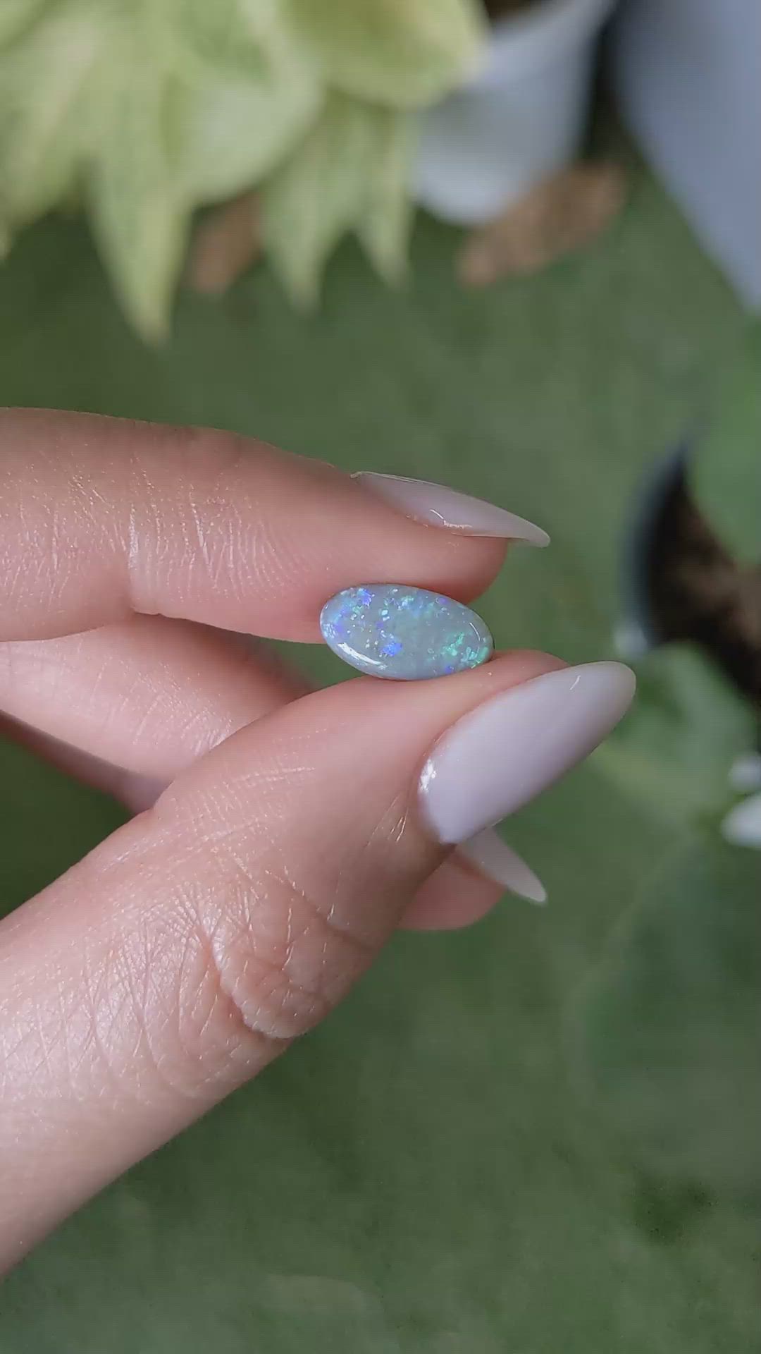 1.45 Ct. Cabochon Black Opal from Australia Size Video