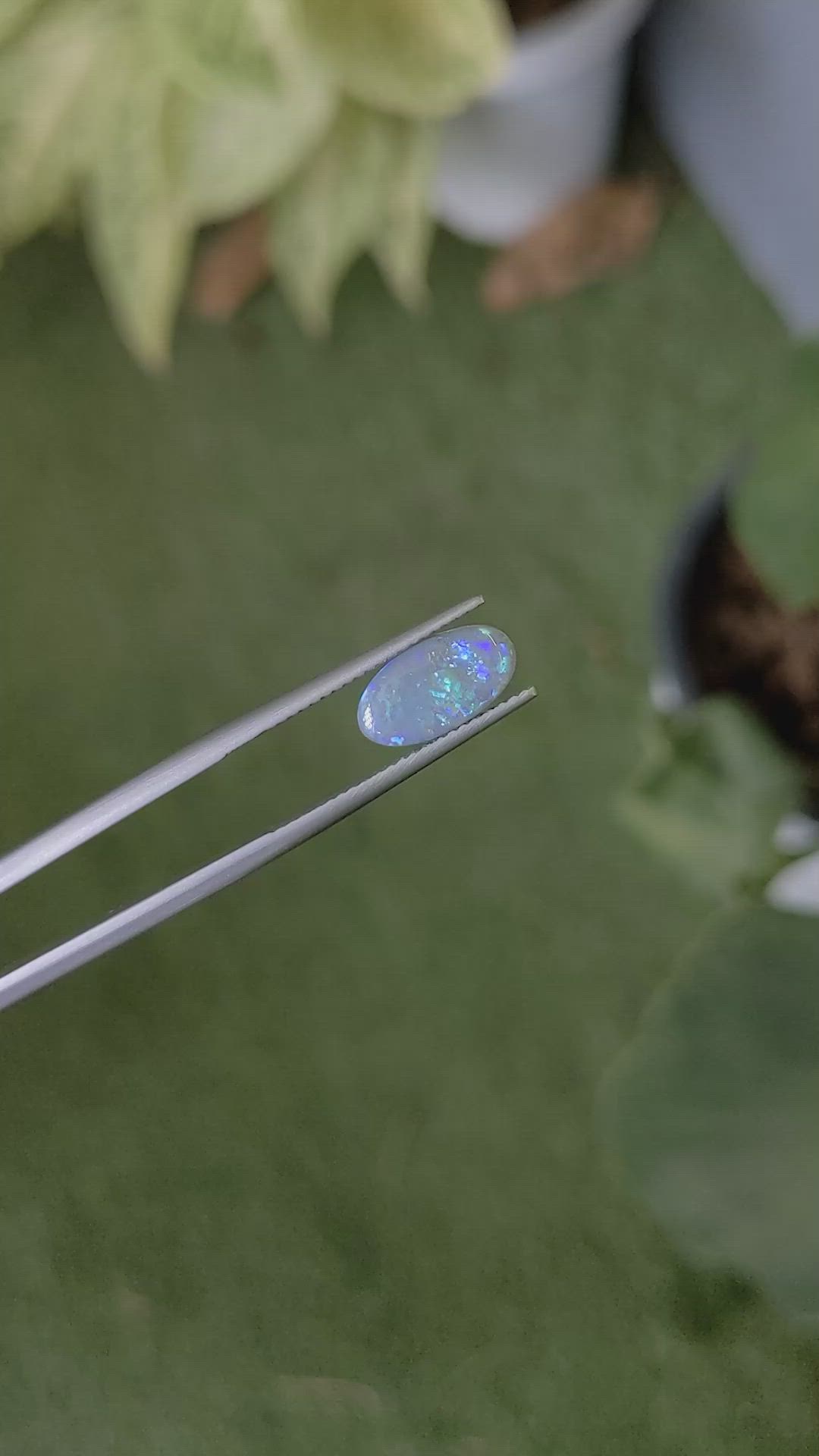 1.45 Ct. Cabochon Black Opal from Australia Size Video