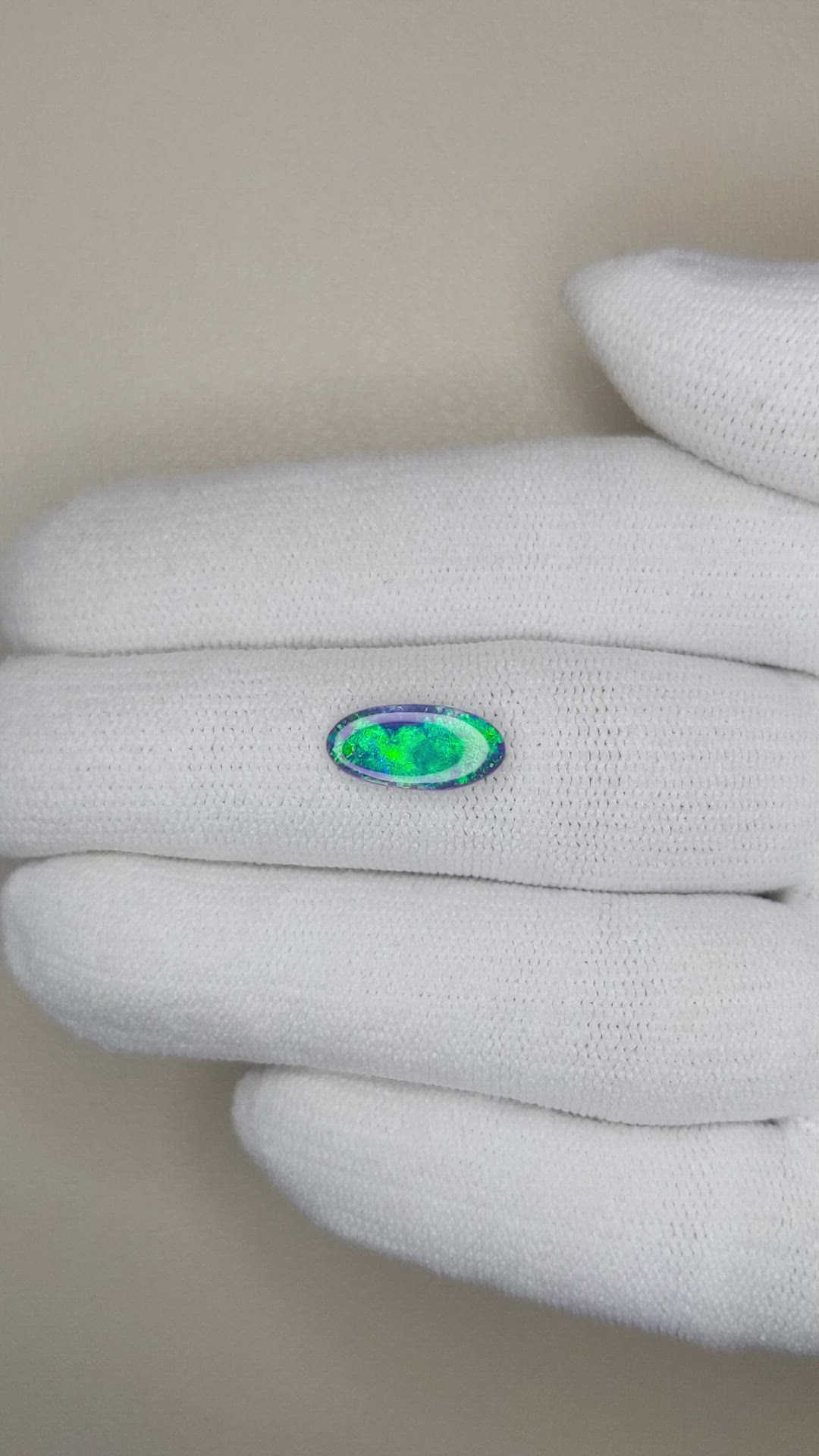 0.90 Ct. Cabochon Black Opal from Australia Size Video