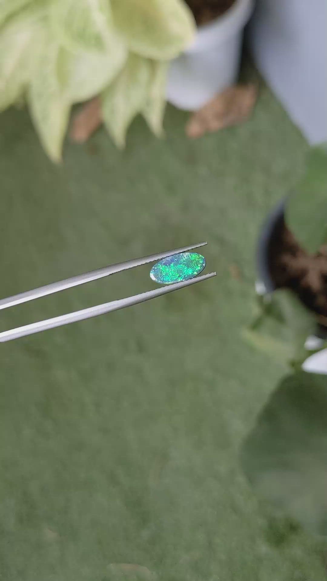 0.90 Ct. Cabochon Black Opal from Australia Size Video