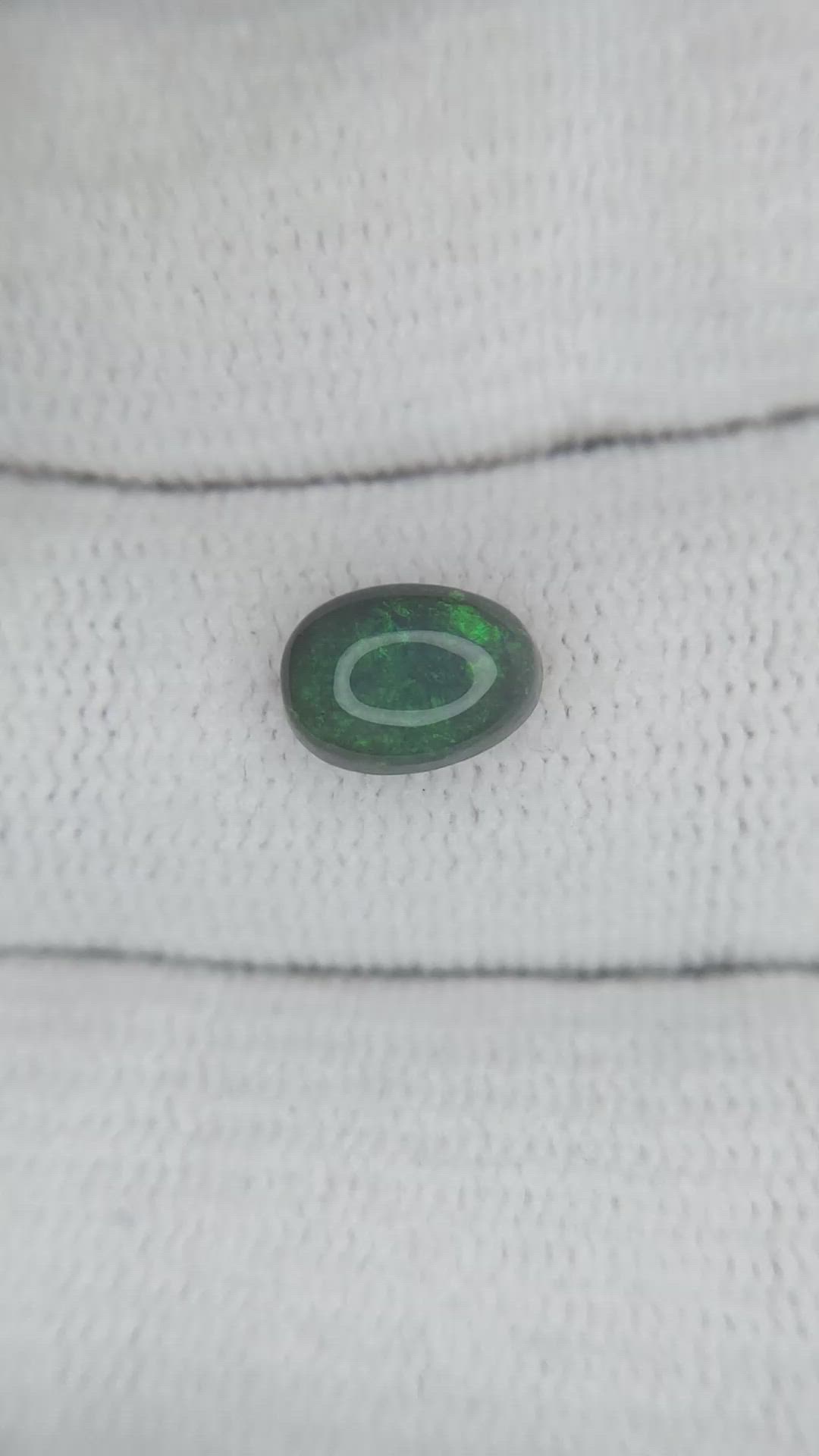 0.93 Ct. Cabochon Black Opal from Australia Size Video