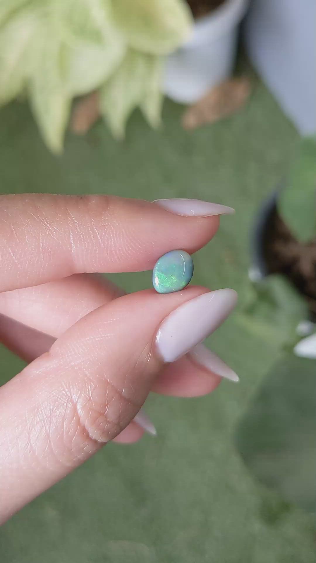 1.13 Ct. Cabochon Black Opal from Australia Size Video