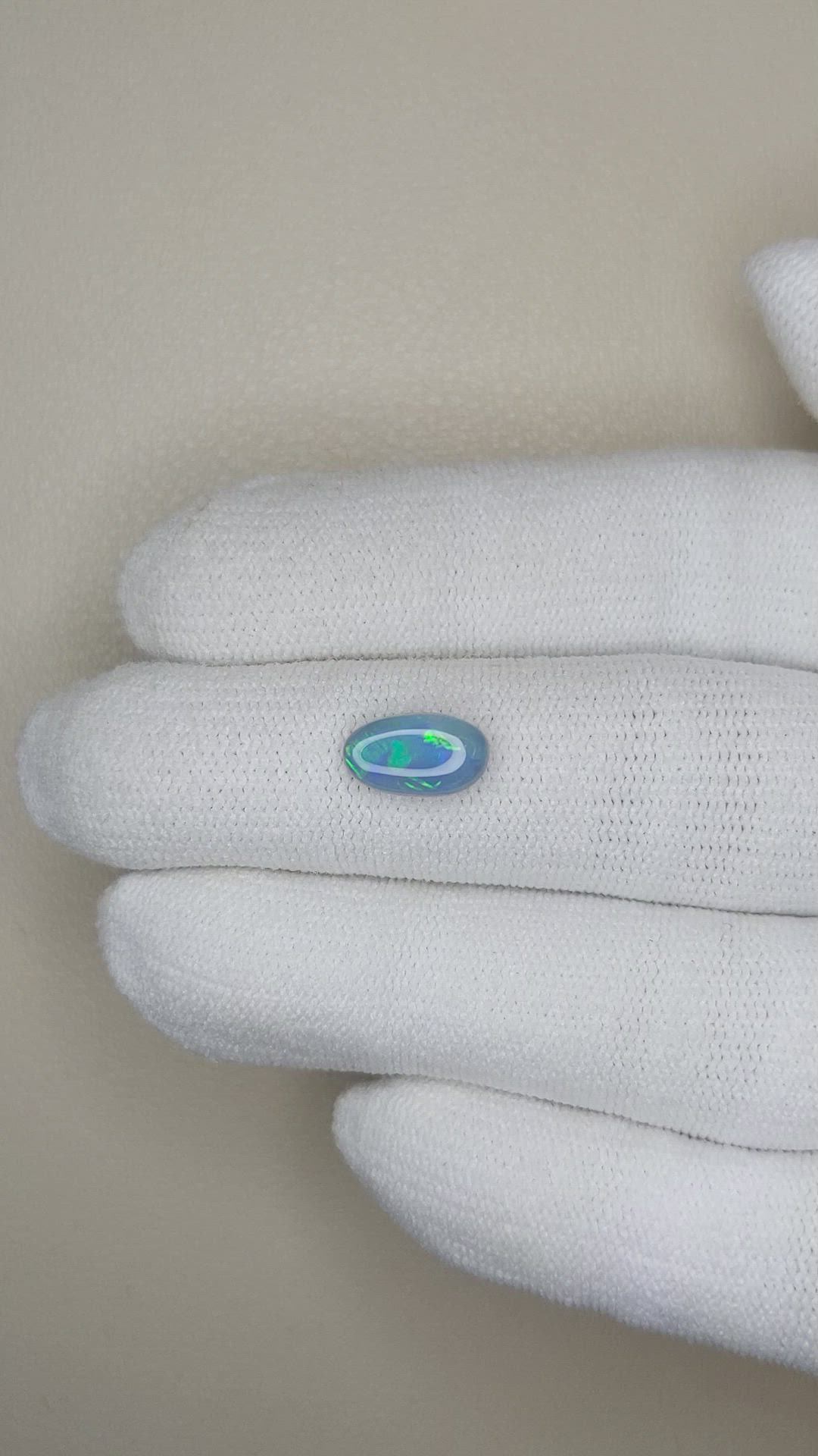 1.14 Ct. Cabochon Black Opal from Australia Size Video