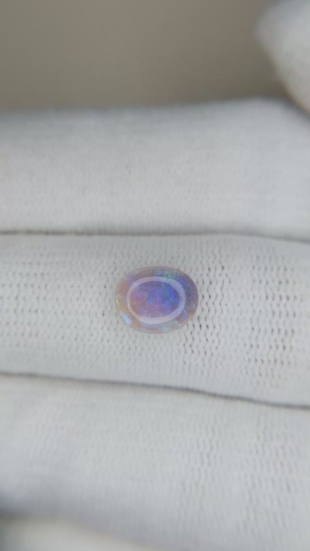 0.99 Ct. Cabochon White Opal from Australia Size Video