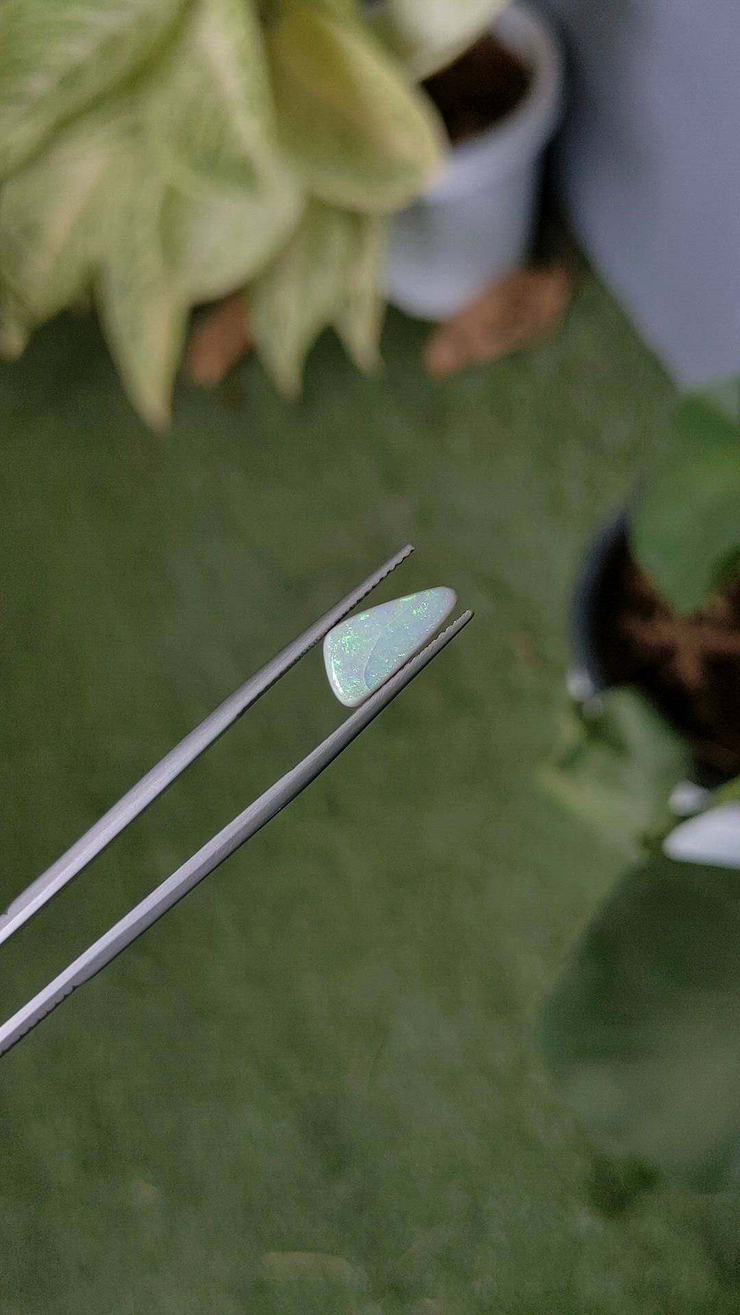 1.82 Ct. Cabochon White Opal from Australia Size Video