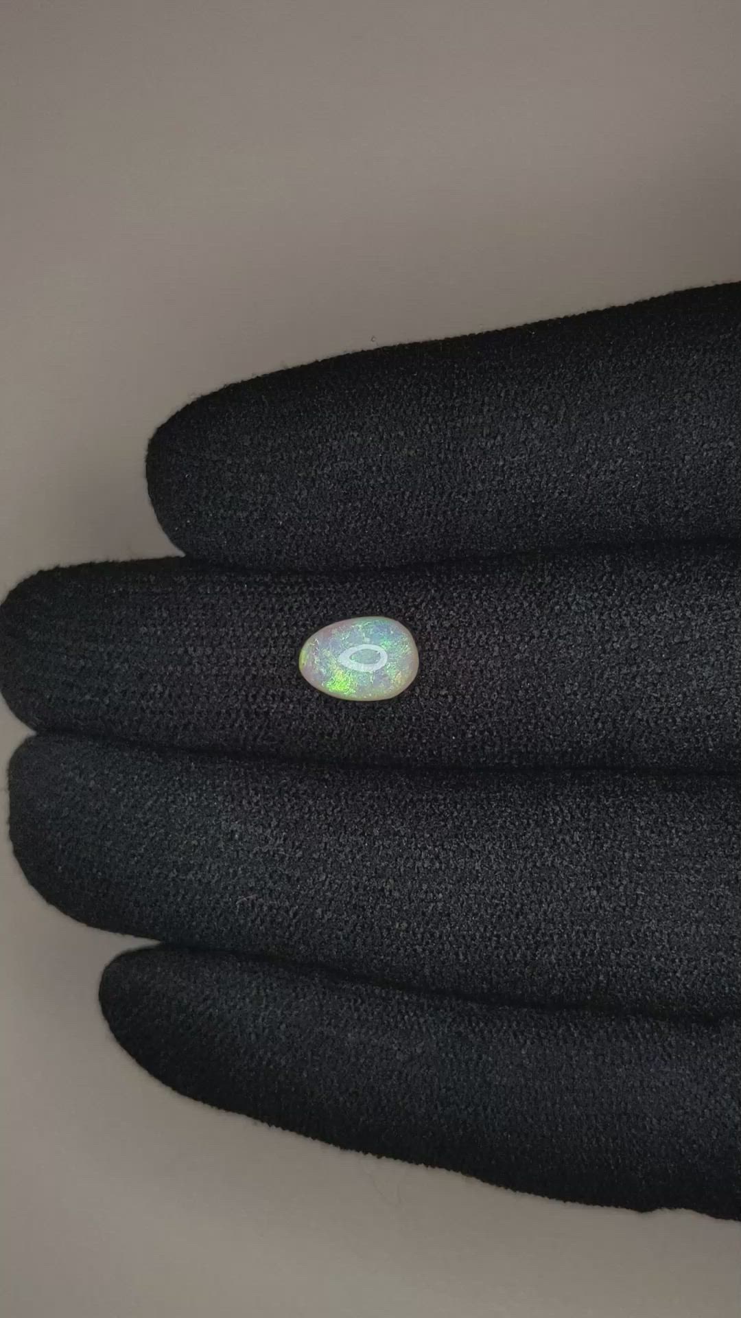 1.34 Ct. Cabochon Black Opal from Australia Size Video
