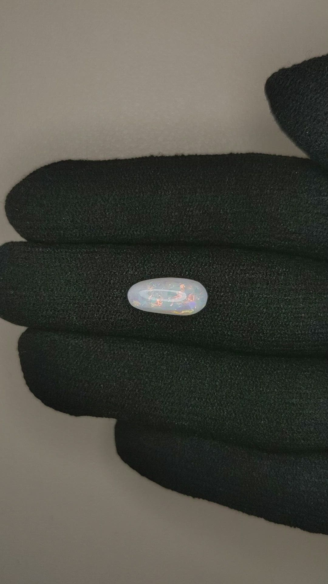 2.24 Ct. Cabochon White Opal from Australia Size Video