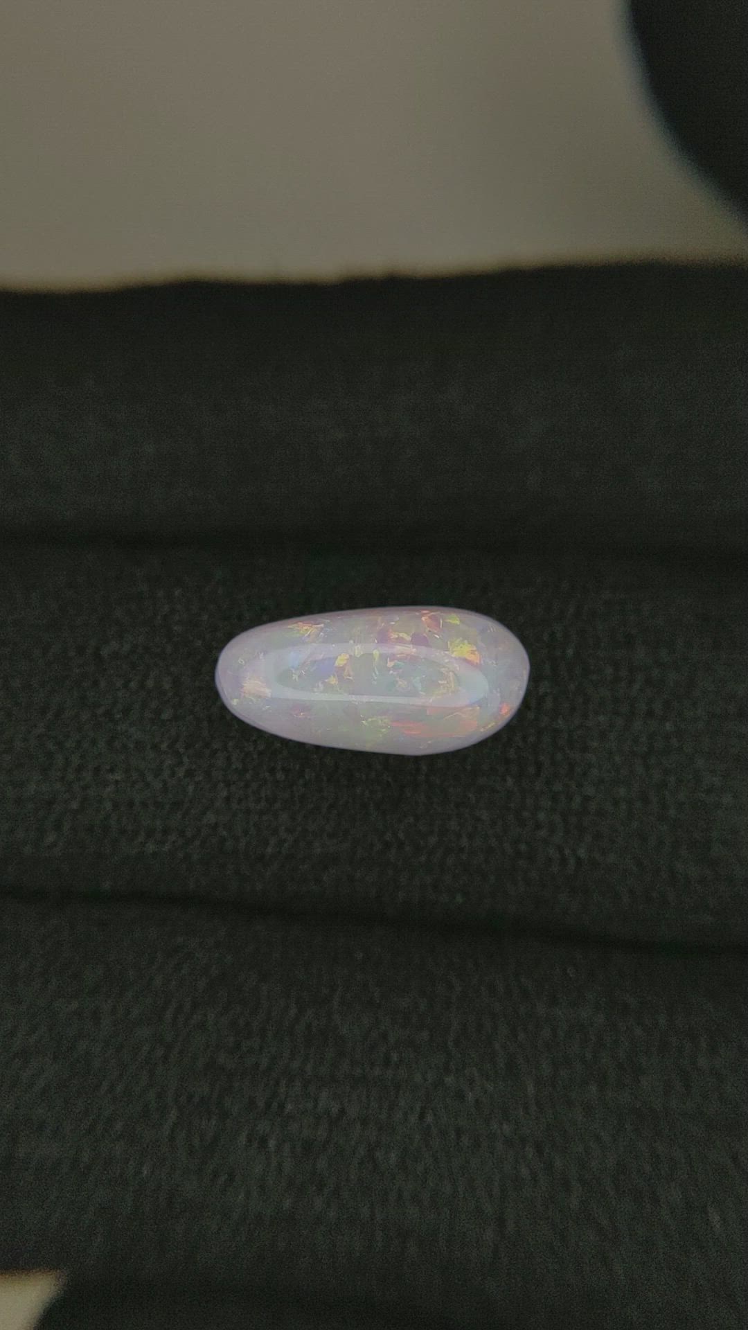 2.24 Ct. Cabochon White Opal from Australia Size Video